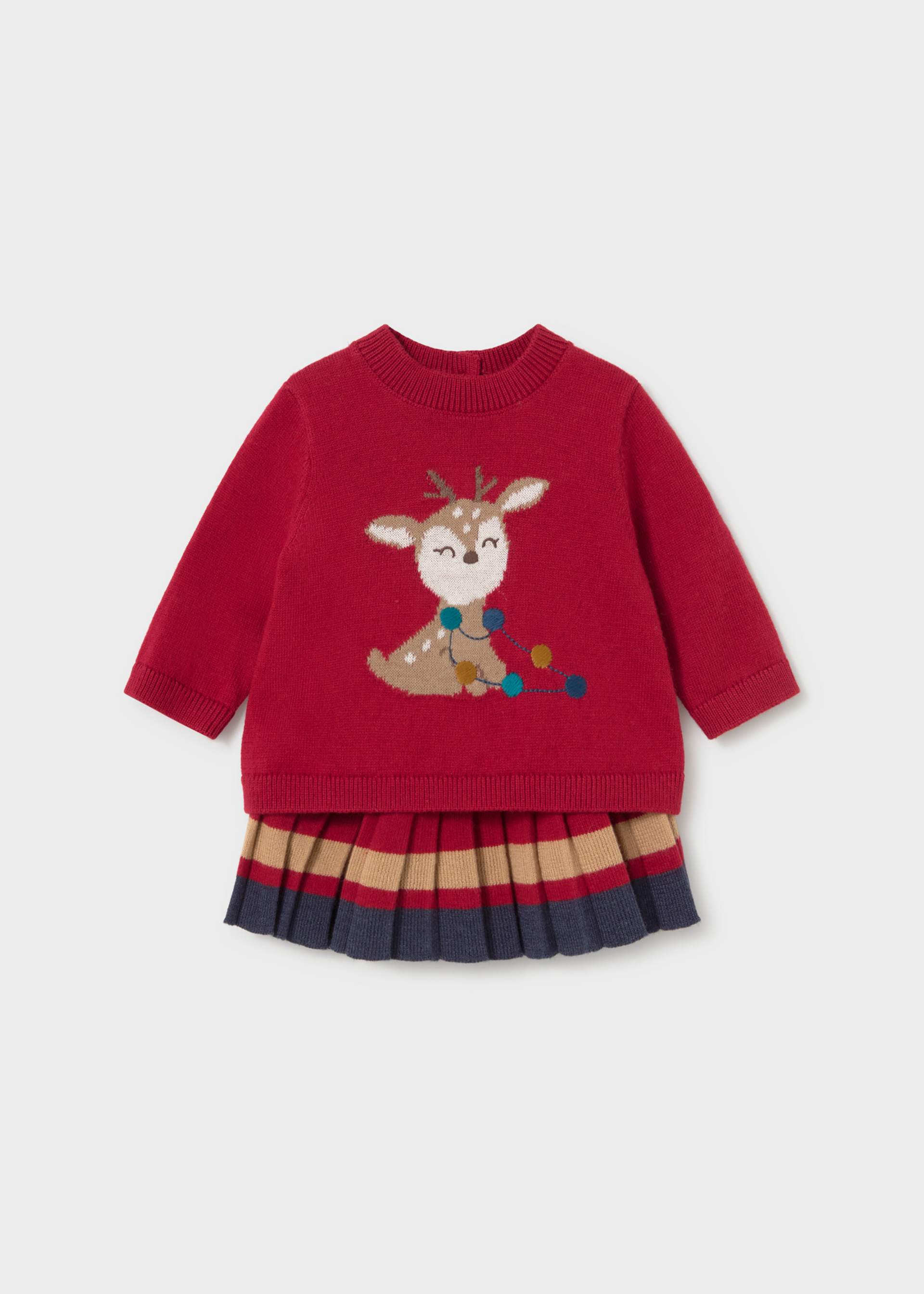 Conjunto saia e camisola recém nascida