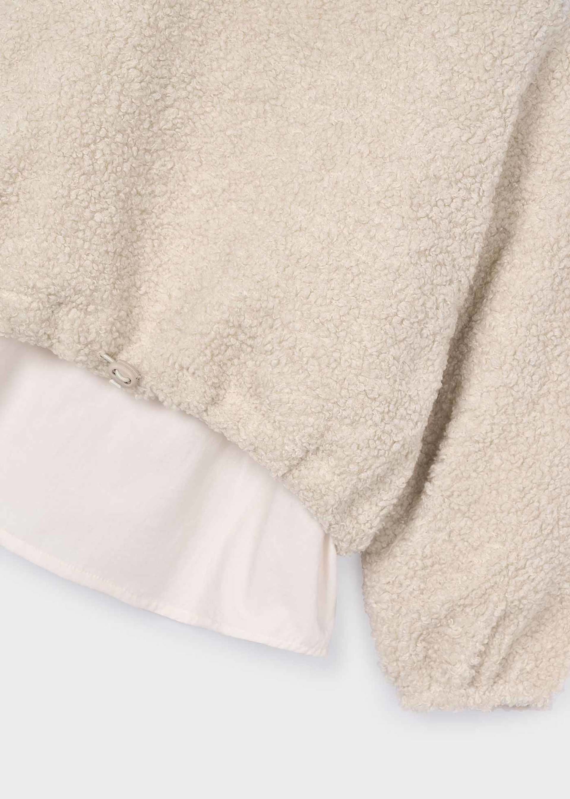 Bluza kożuszkowa łączona dla dziewczynki