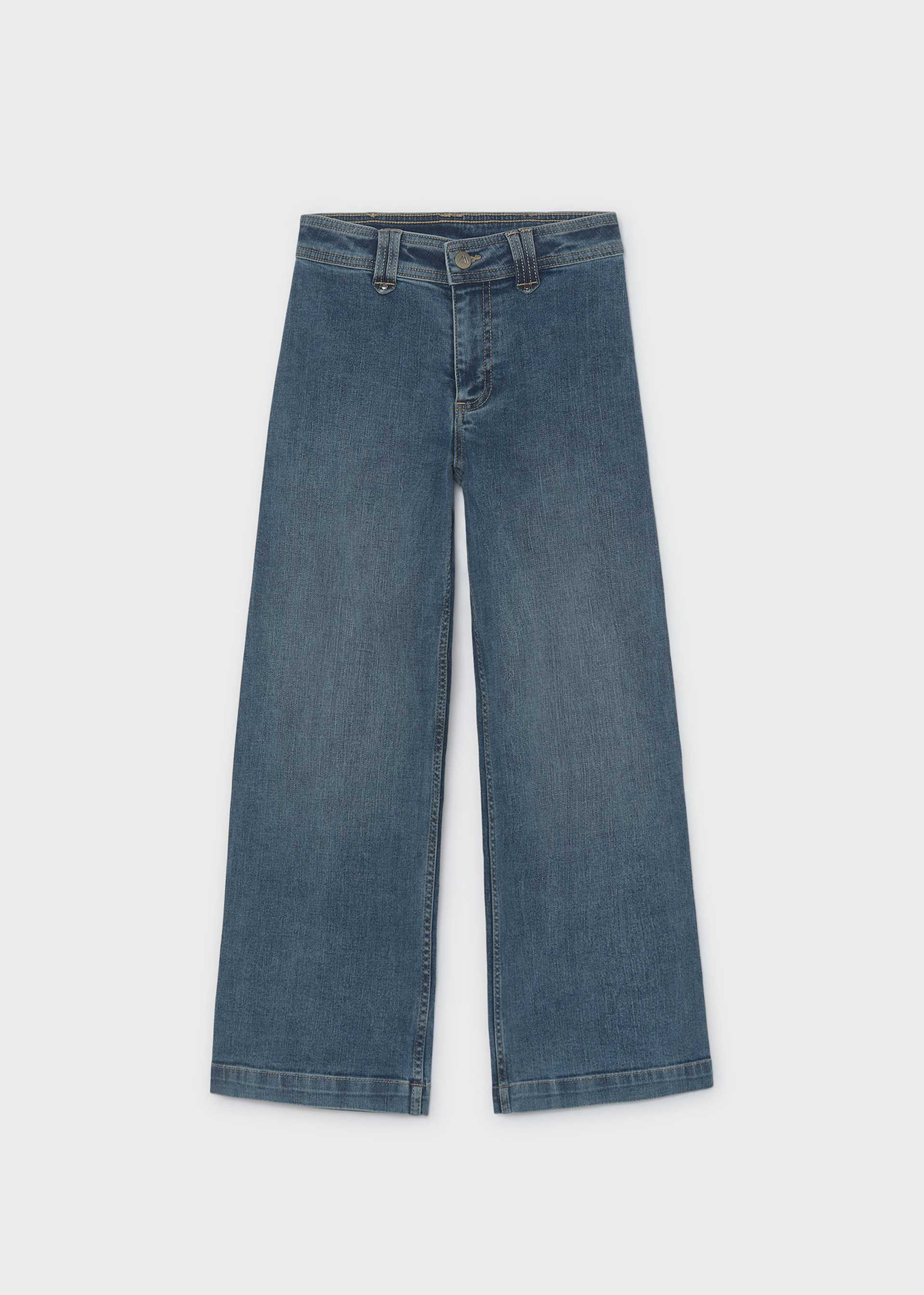 Pantalon en denim wide leg fille