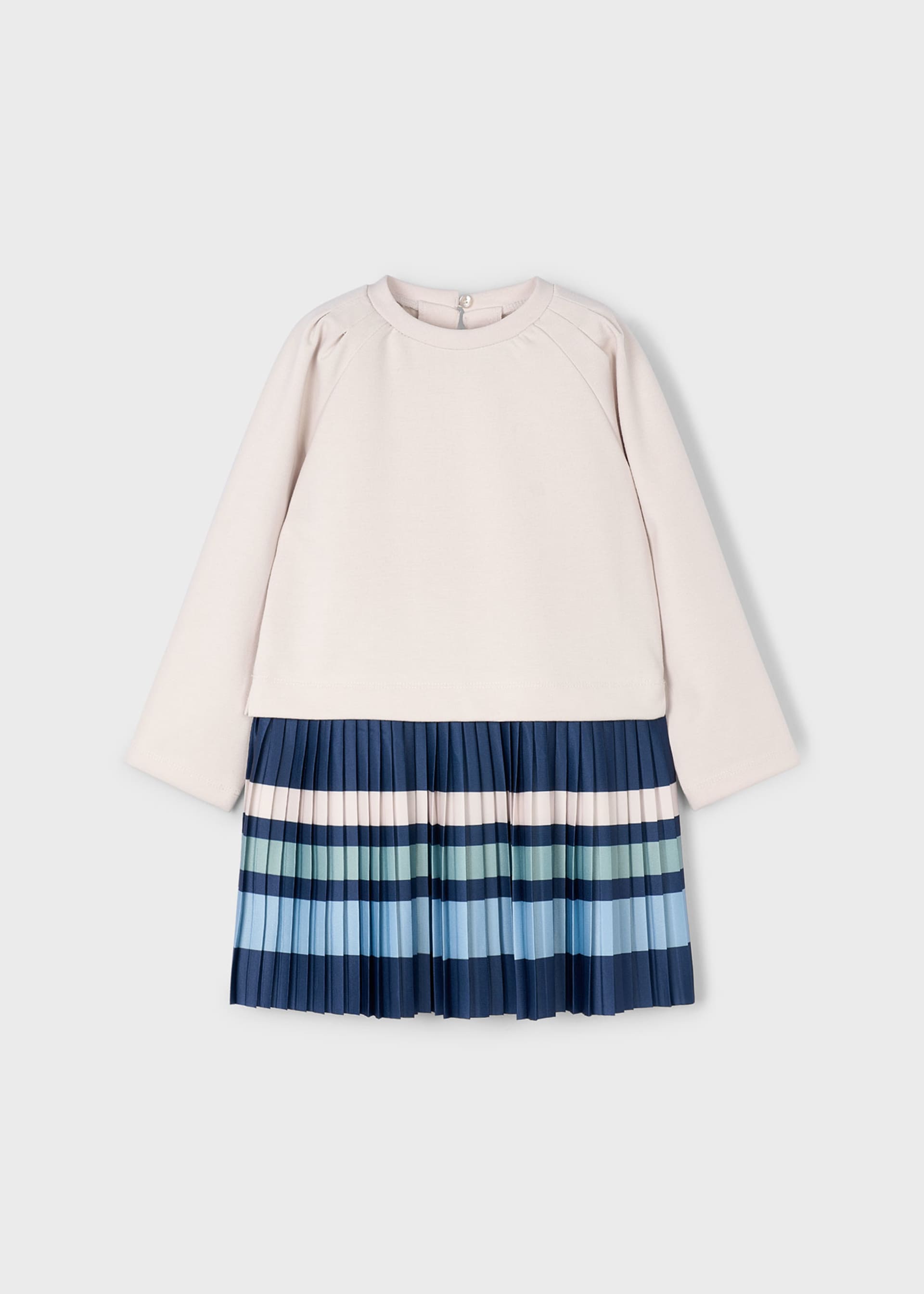 Girls combined striped dress