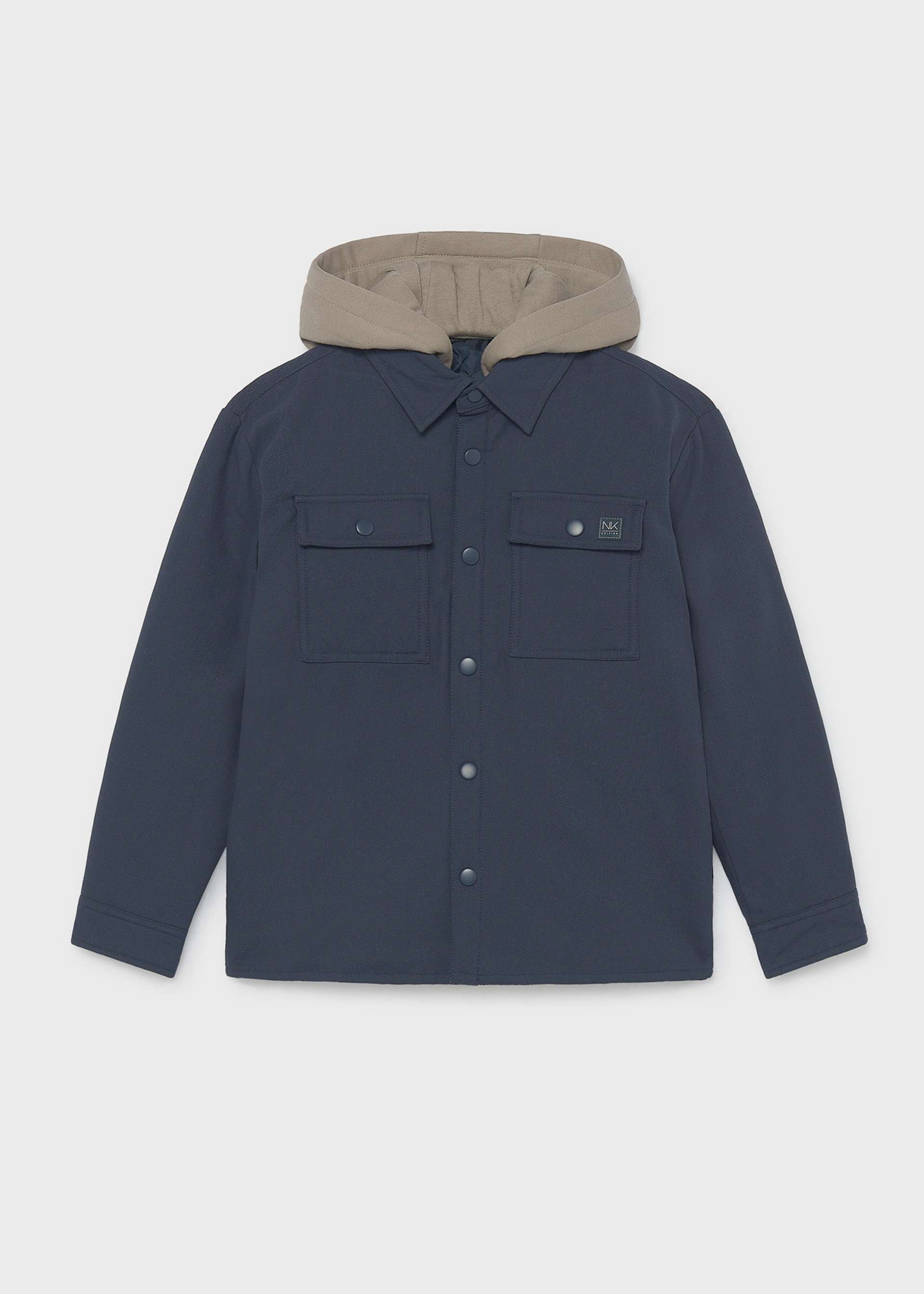 Sobrecamisa acolchada con capucha chico