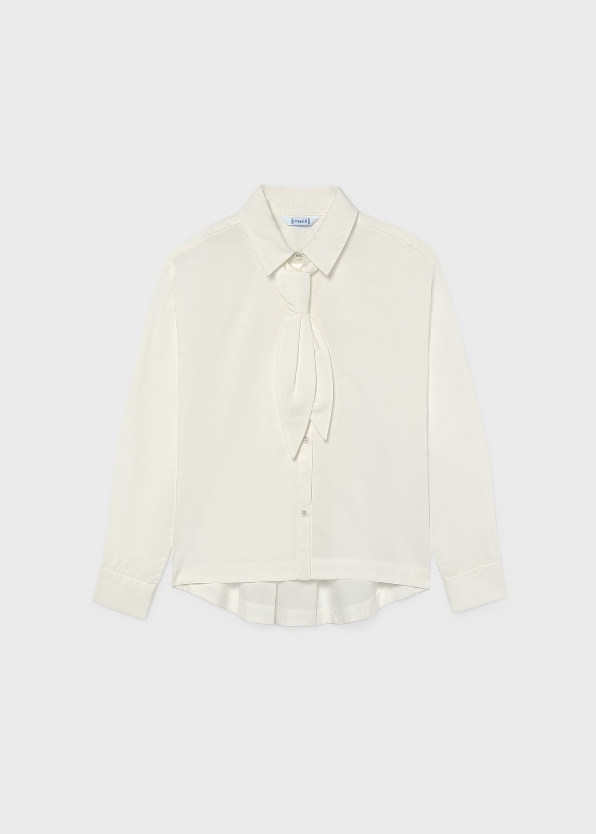 Blusa com gravata rapariga