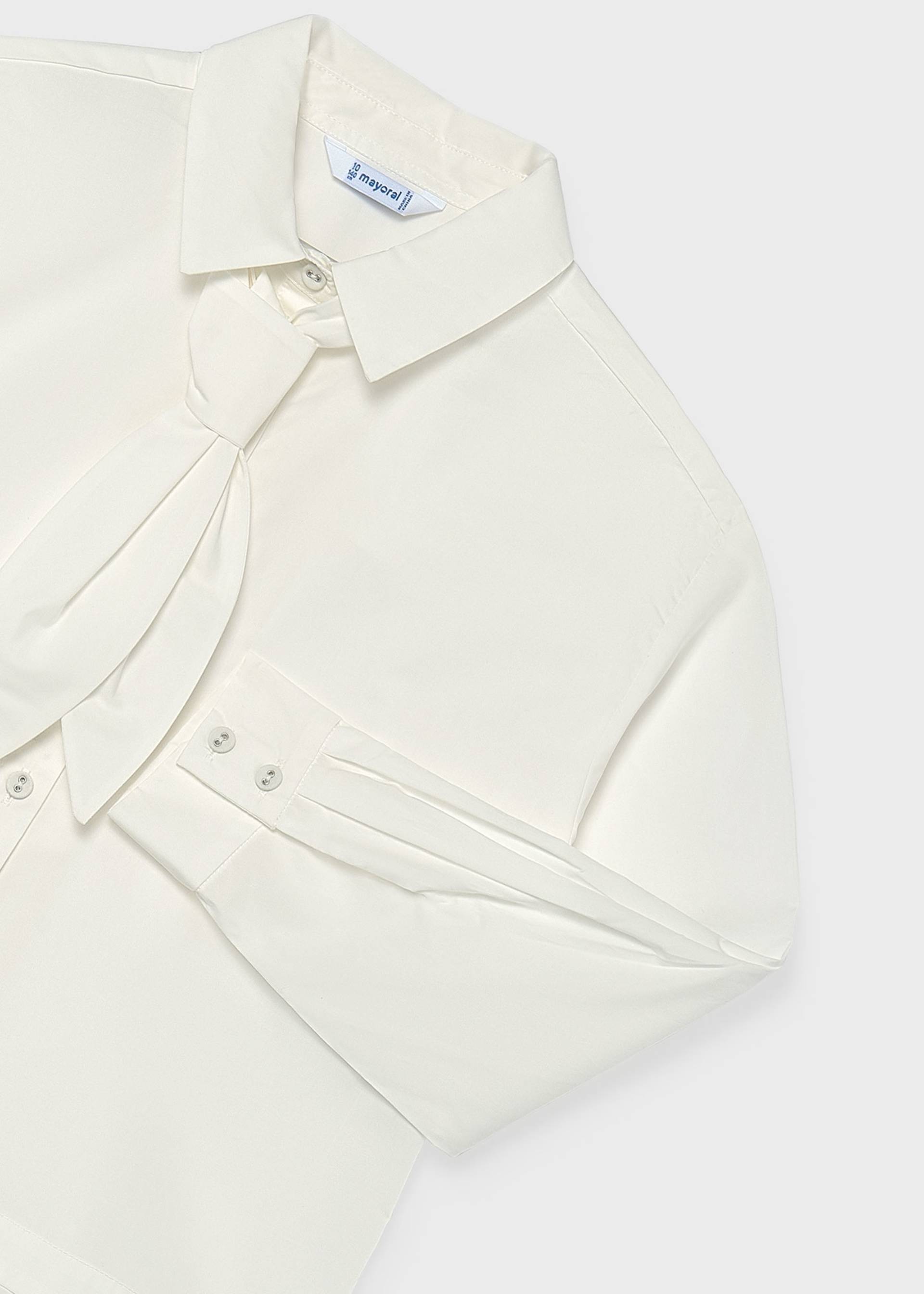 Blusa com gravata rapariga