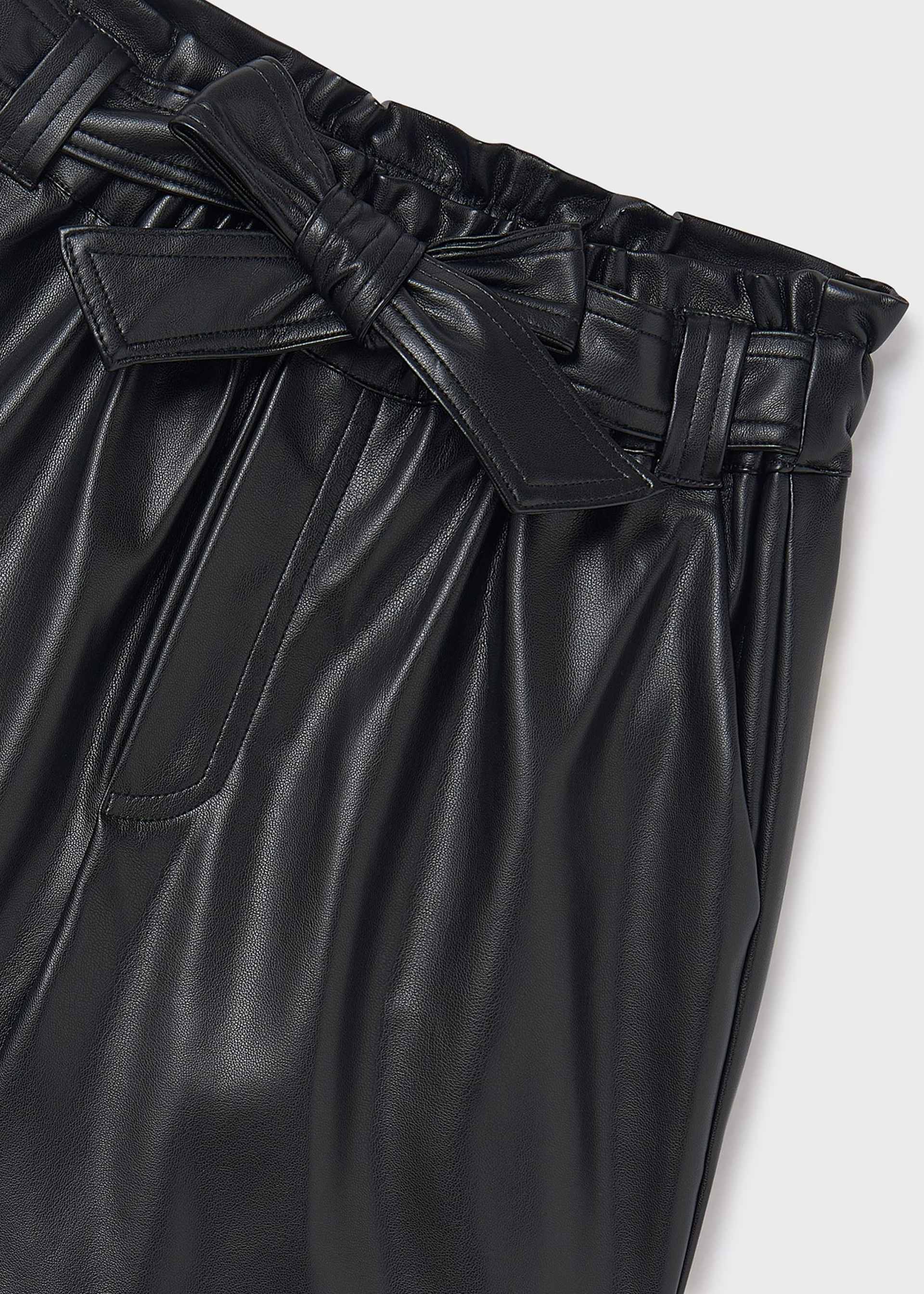 Short en simili-cuir fille