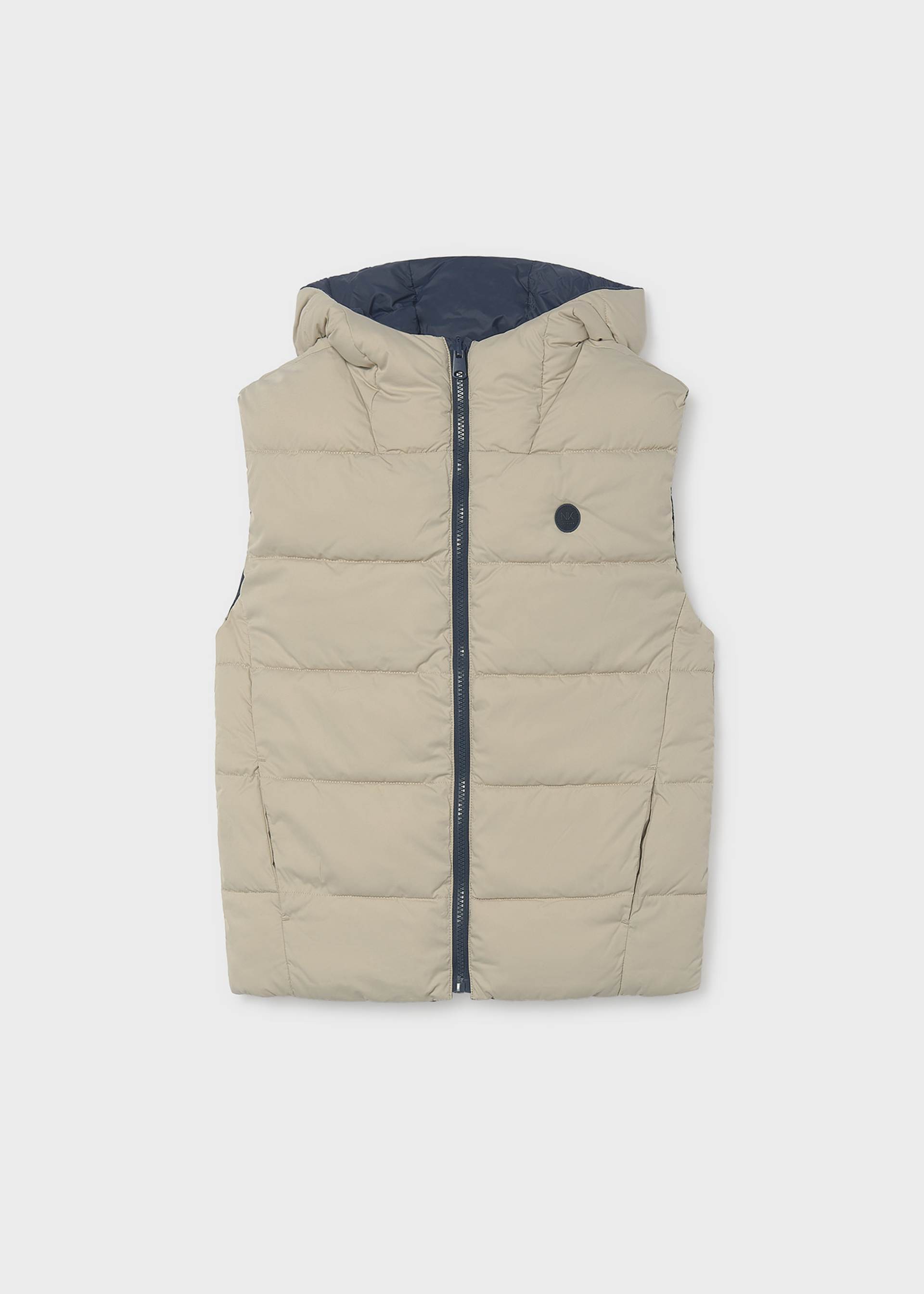 Reversible padded waistcoat for boys
