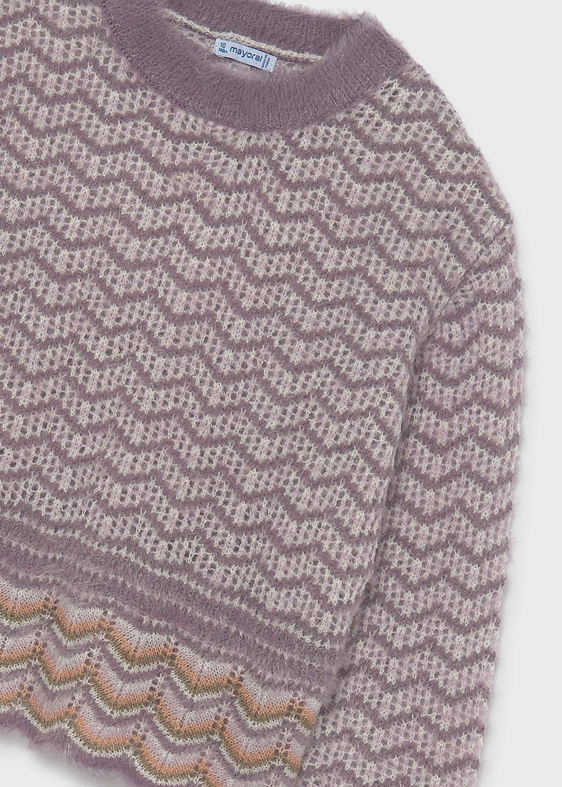 Girls' geometric jumper