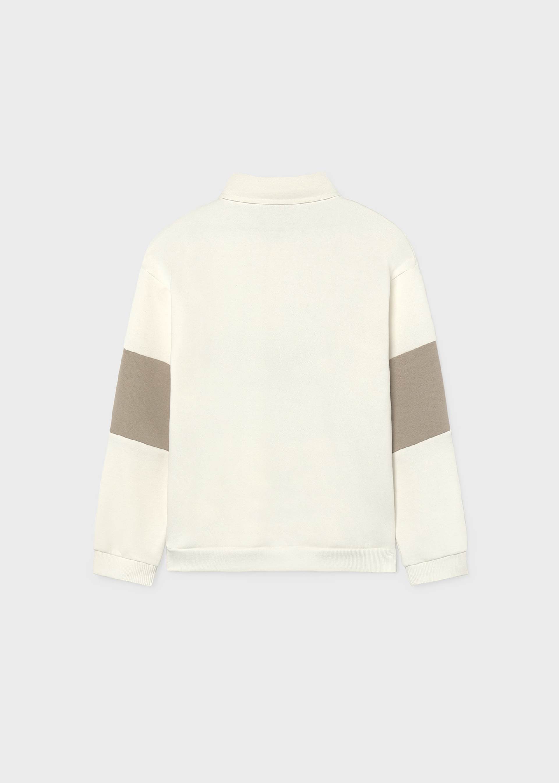 Boy Polo Collar Embroidered Sweatshirt
