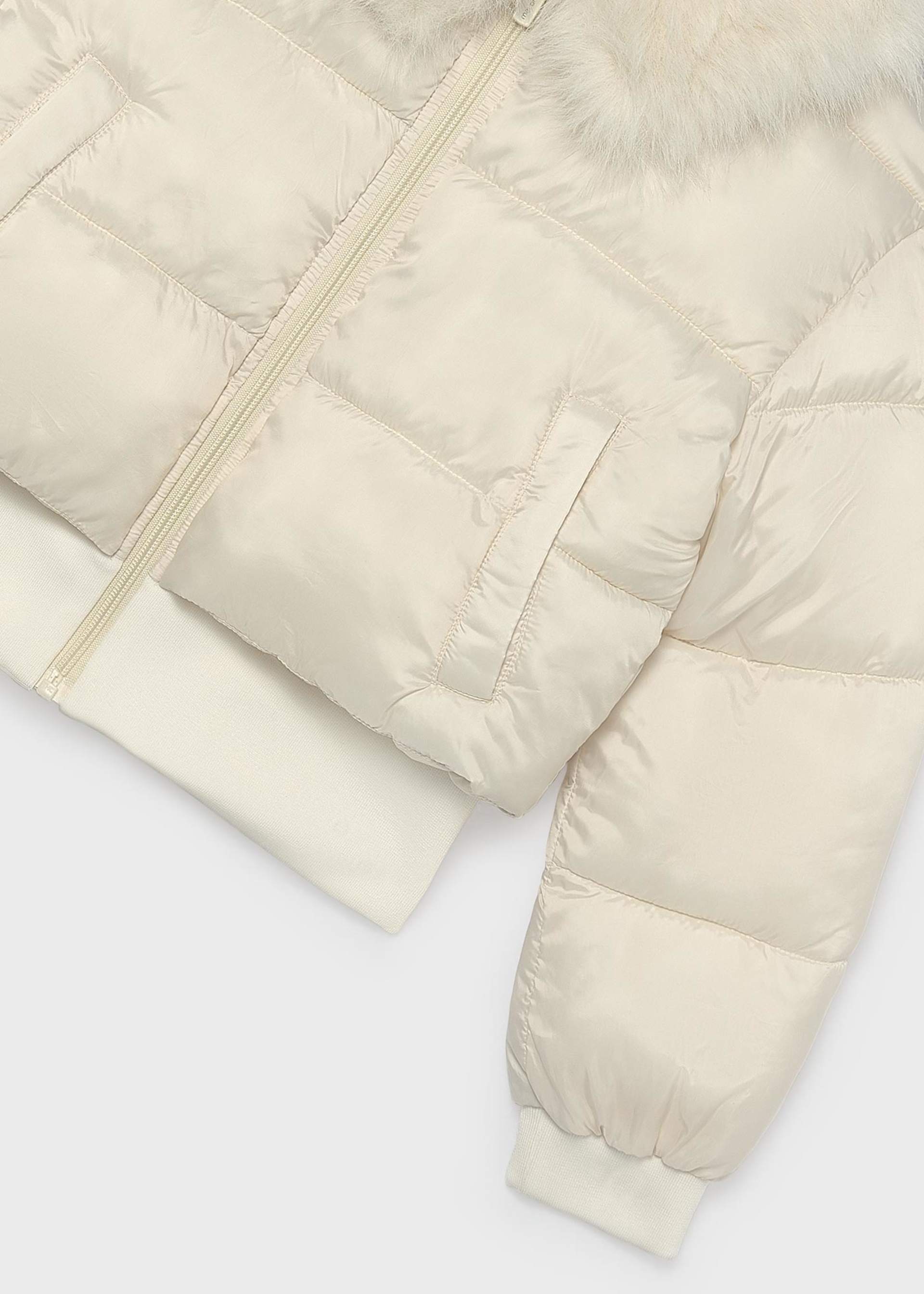 Winterjacke cropped Felldetail Teenager Mädchen