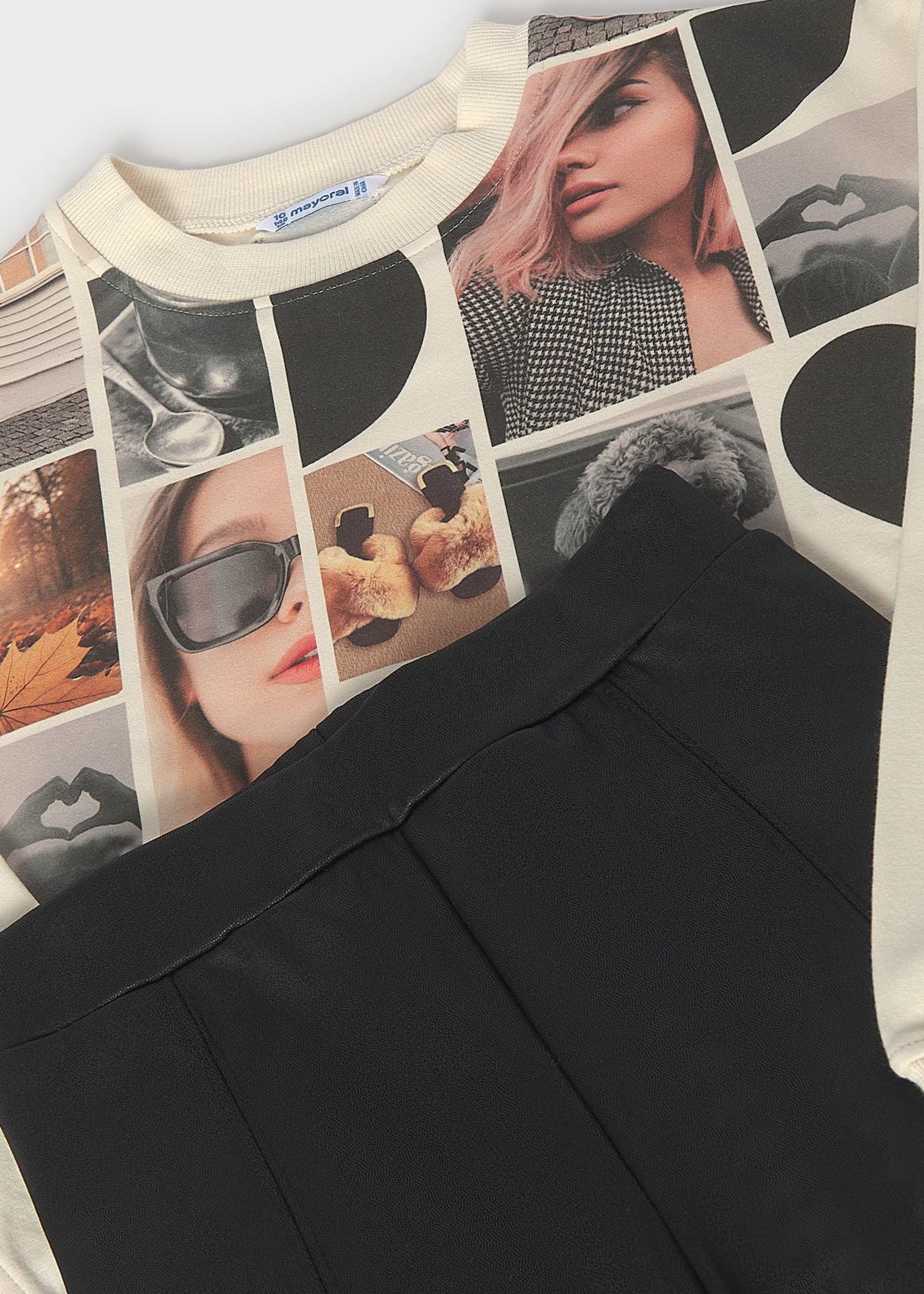 Completo leggings e felpa ragazza