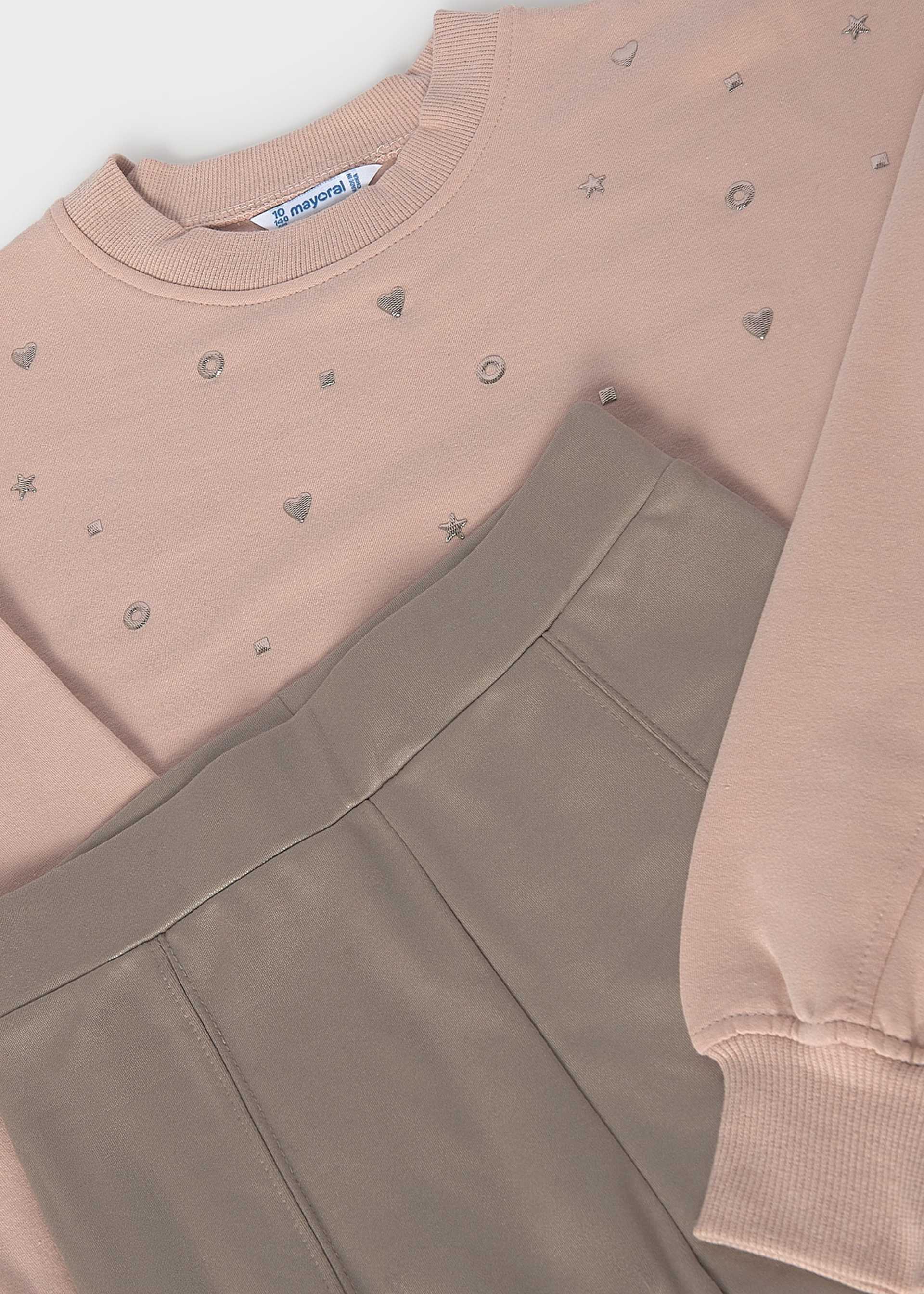 Komplet legginsy z bluzą dla dziewczynki