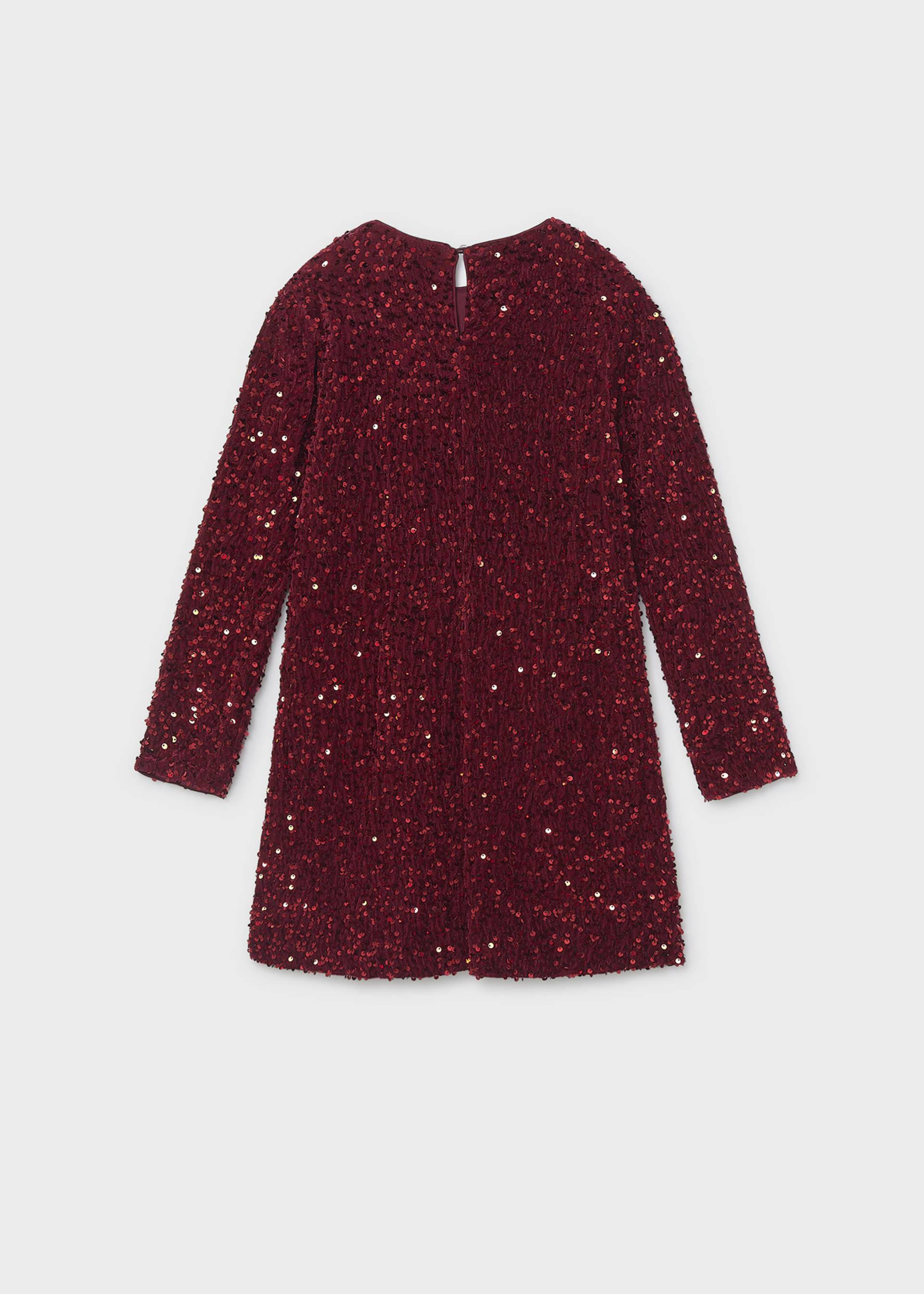 Rochie din catifea cu paiete fata