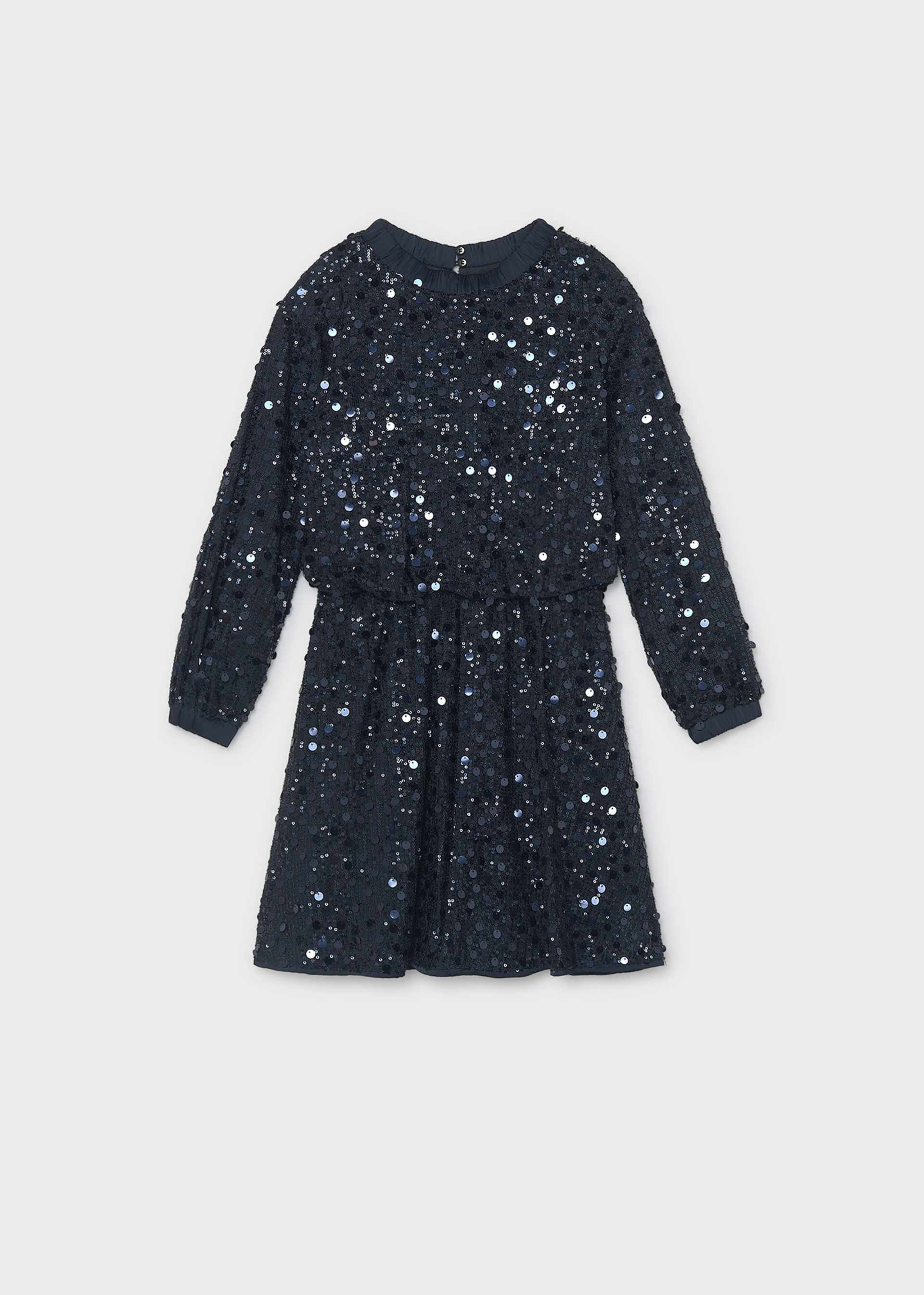 Kleid Pailleten Teenager Mädchen
