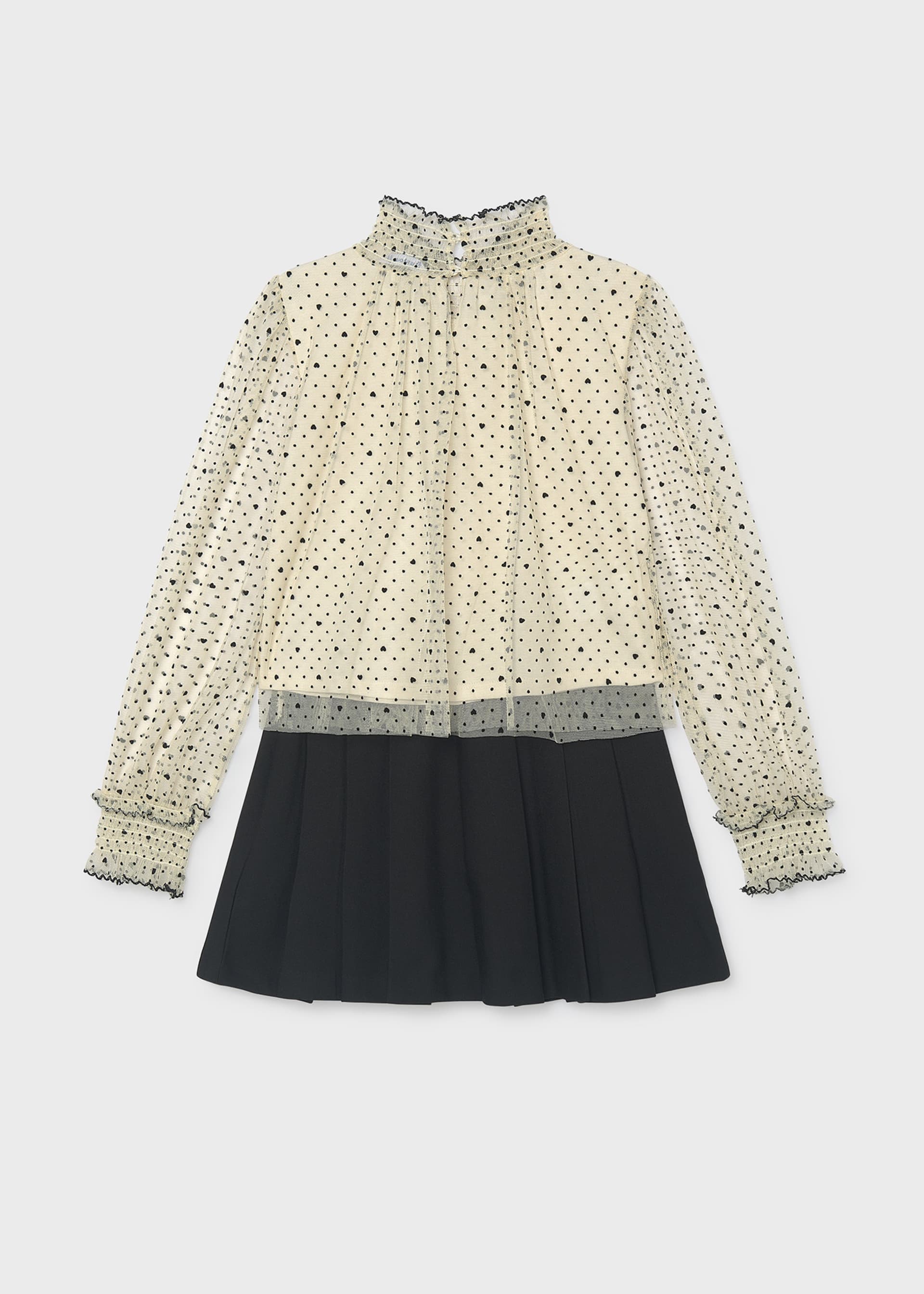 Girl Plumeti Blouse and Skirt Set