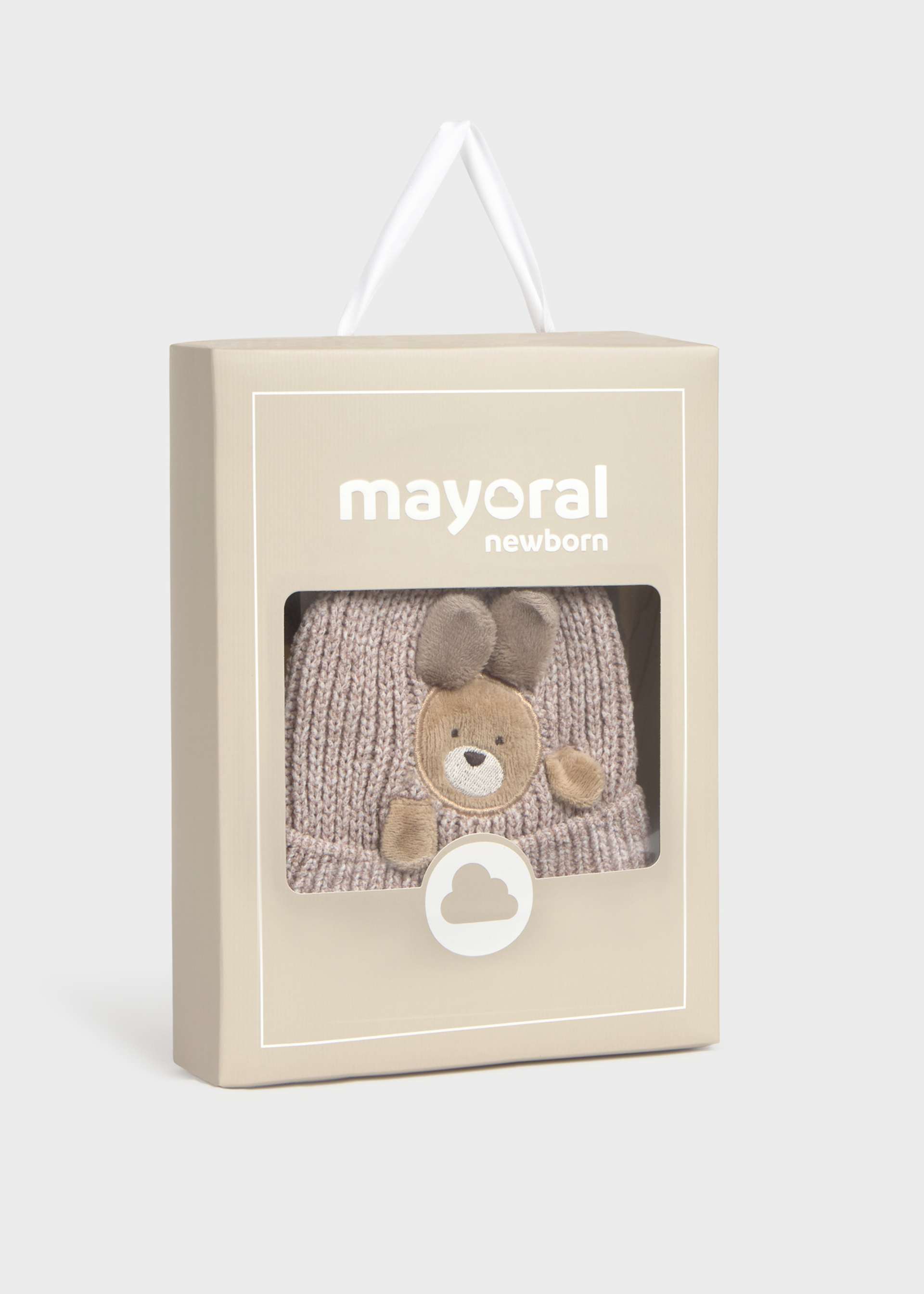 Set gorro y manoplas osito recién nacido