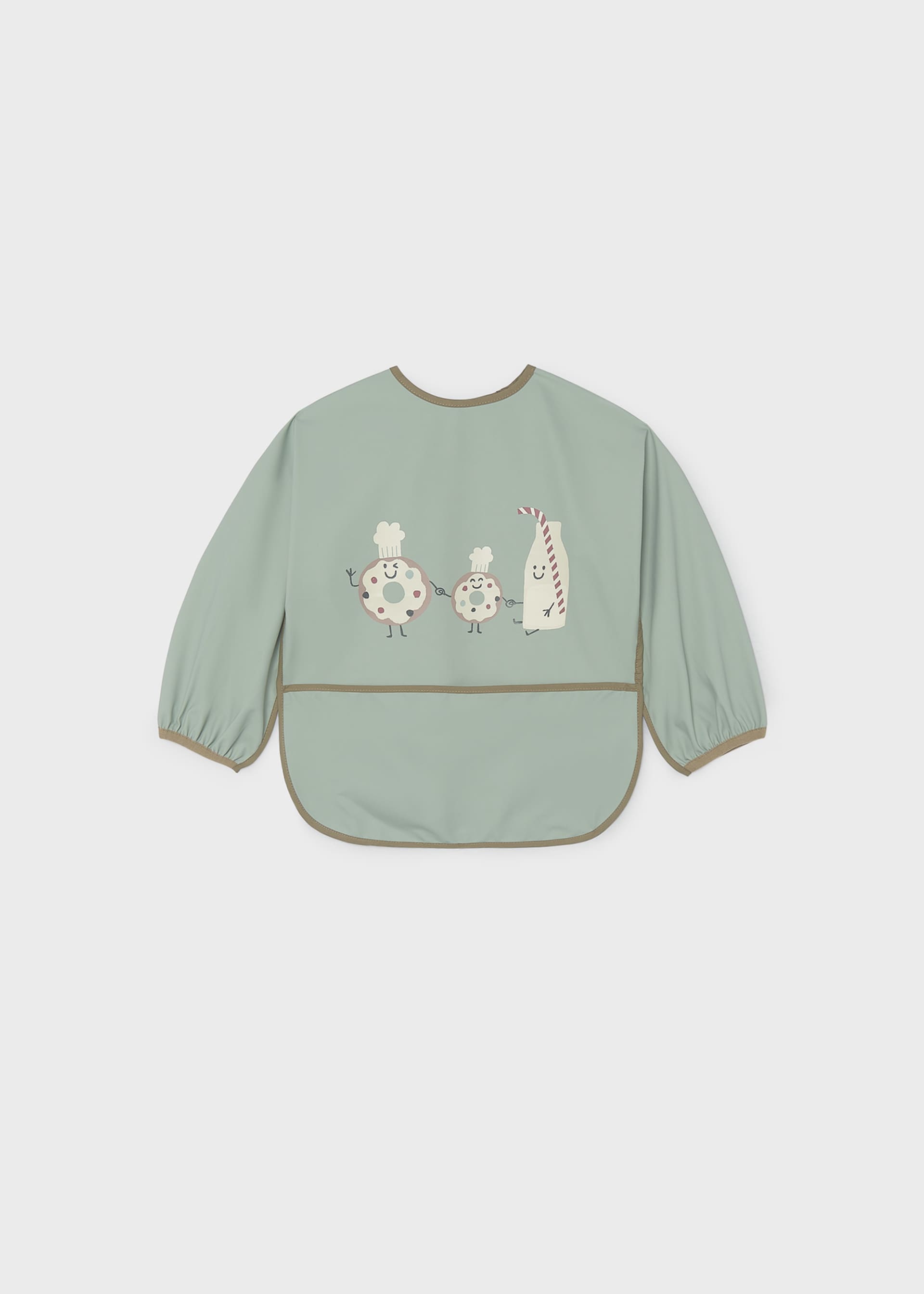 Baby bib with sleeves