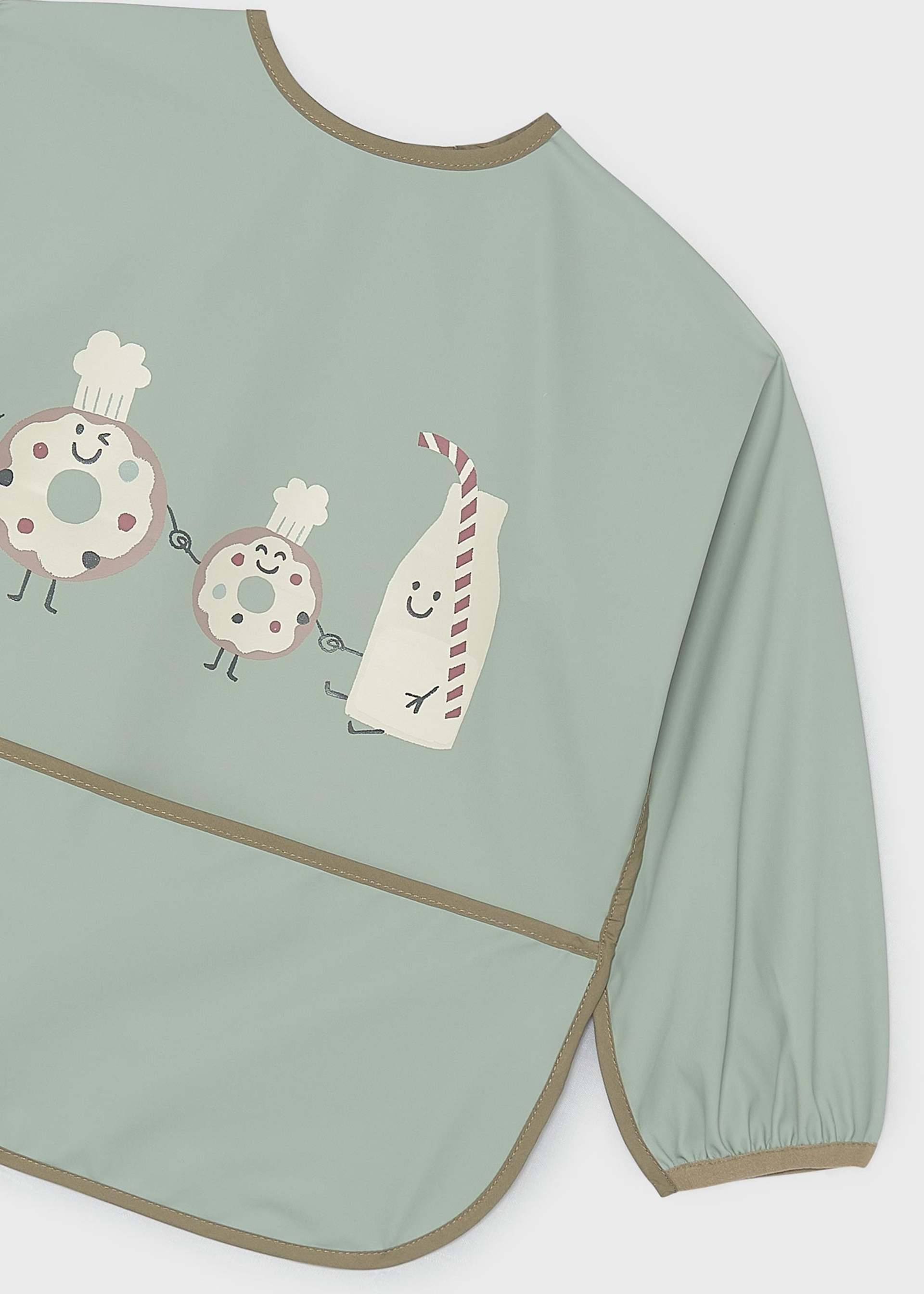 Baby bib with sleeves