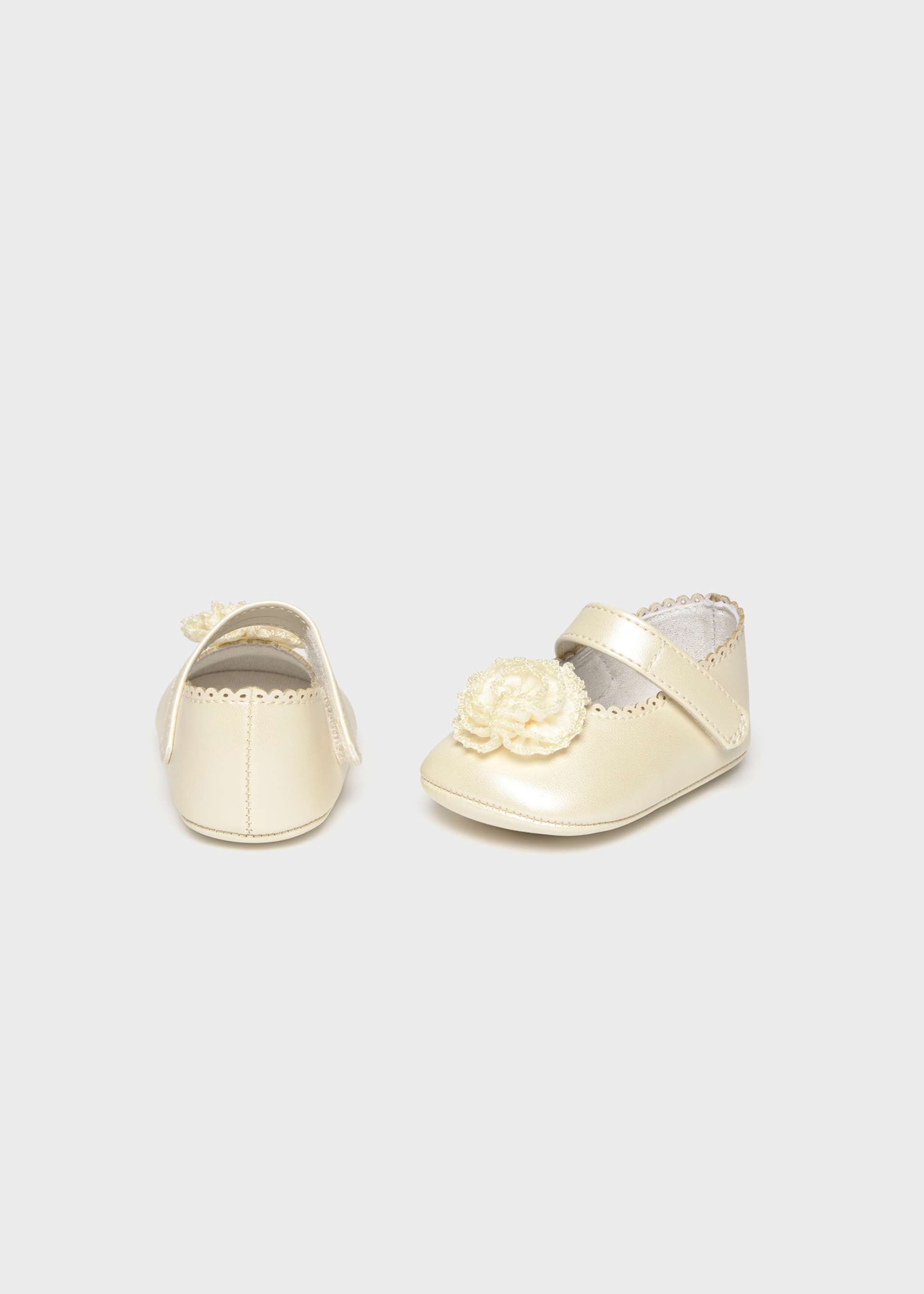 Riemchen-Ballerinas Blume Neugeborene Mädchen