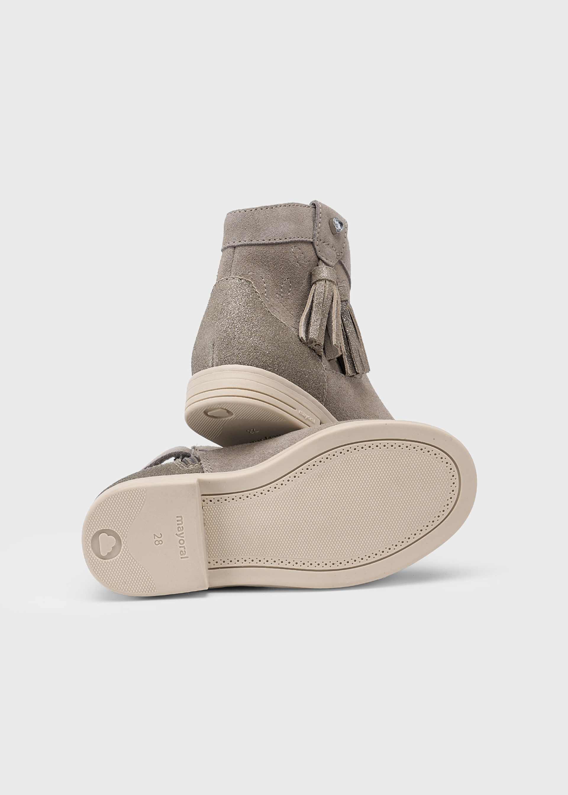 Girls split leather boots