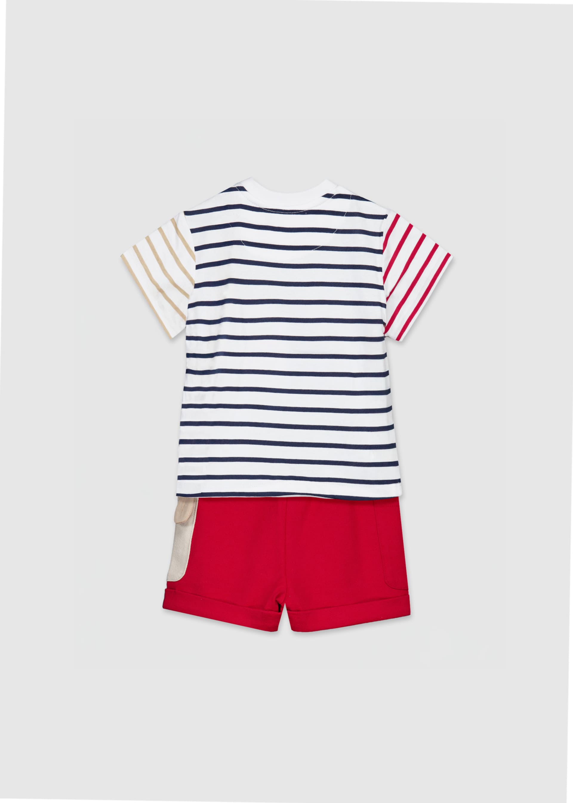 Conjunto short y playera rayas bebé