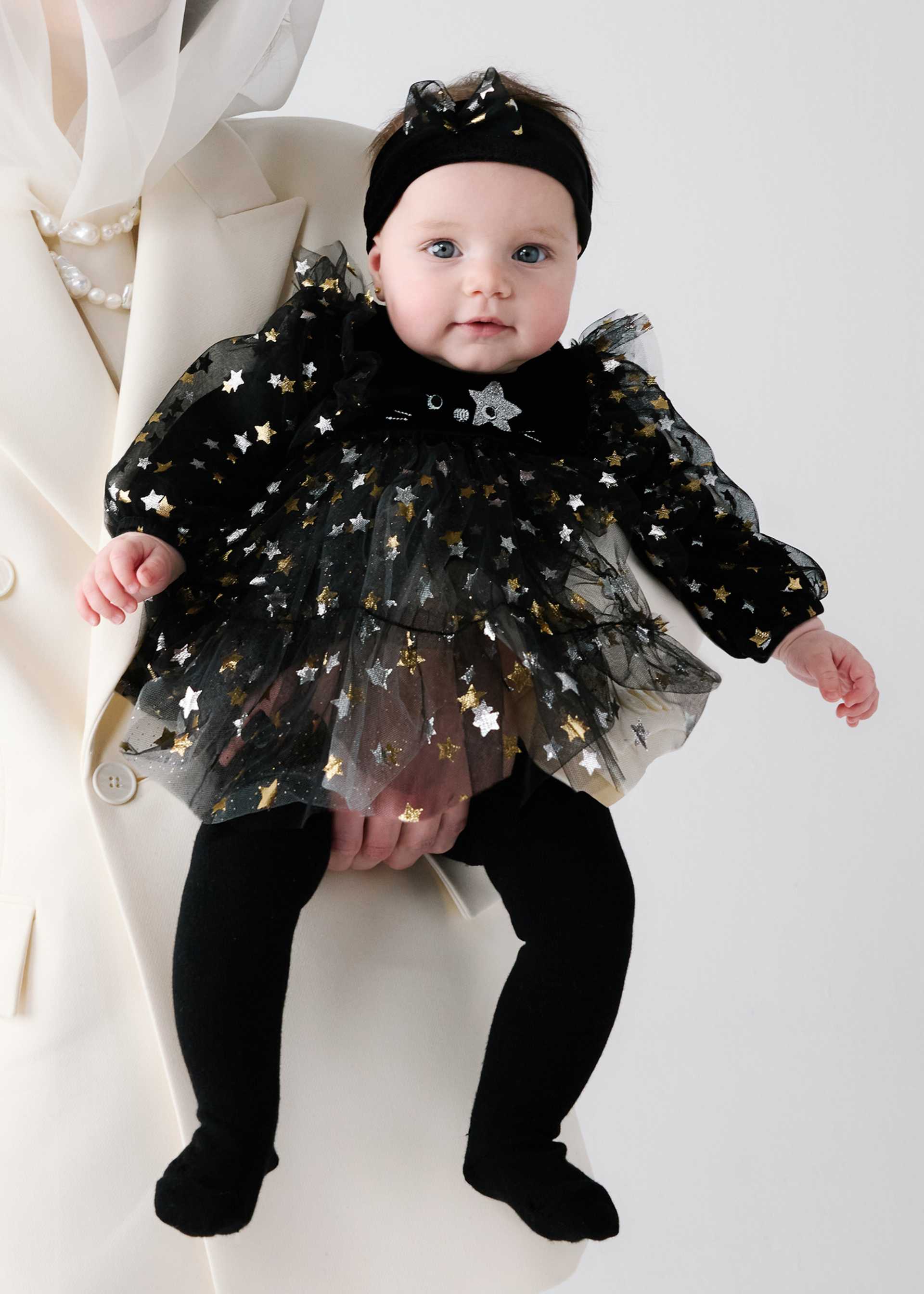 Robe avec serre-tête fantaisie nouveau-né