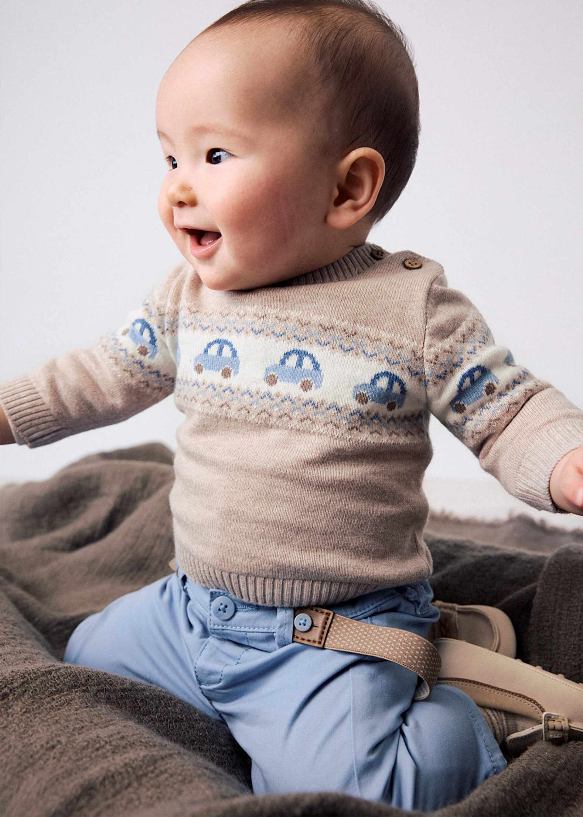 Pull en jacquard nouveau-né
