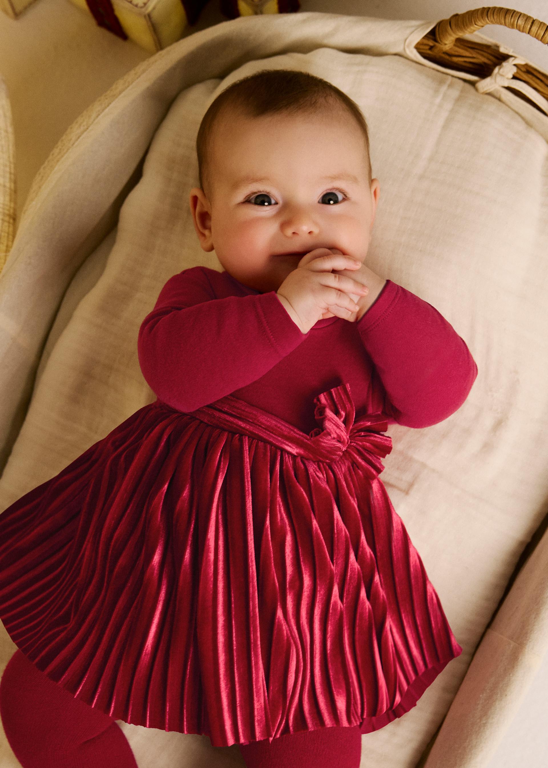 Strampler-Kleid Schleife Neugeborene Mädchen