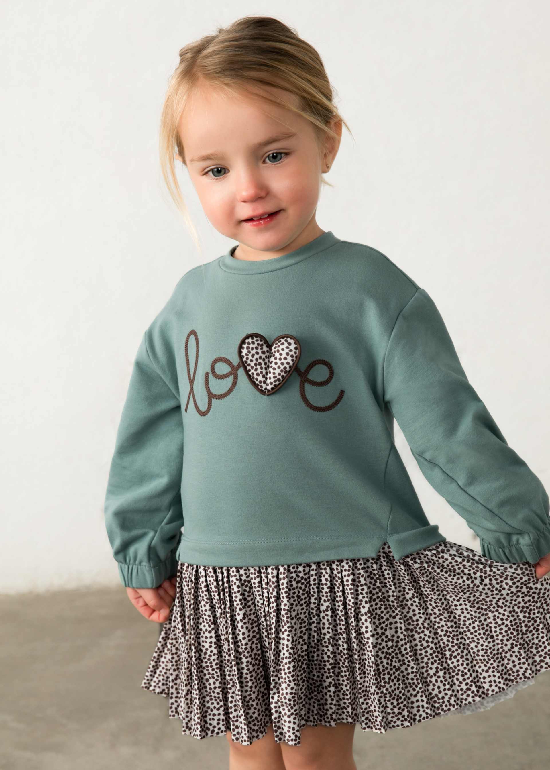 Vestito combinato felpa bimba