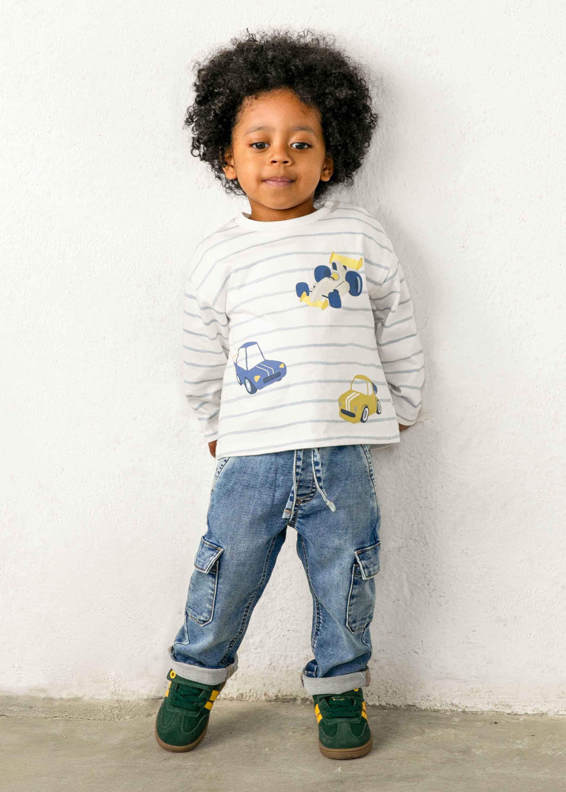 Pantalon cargo en denim bébé