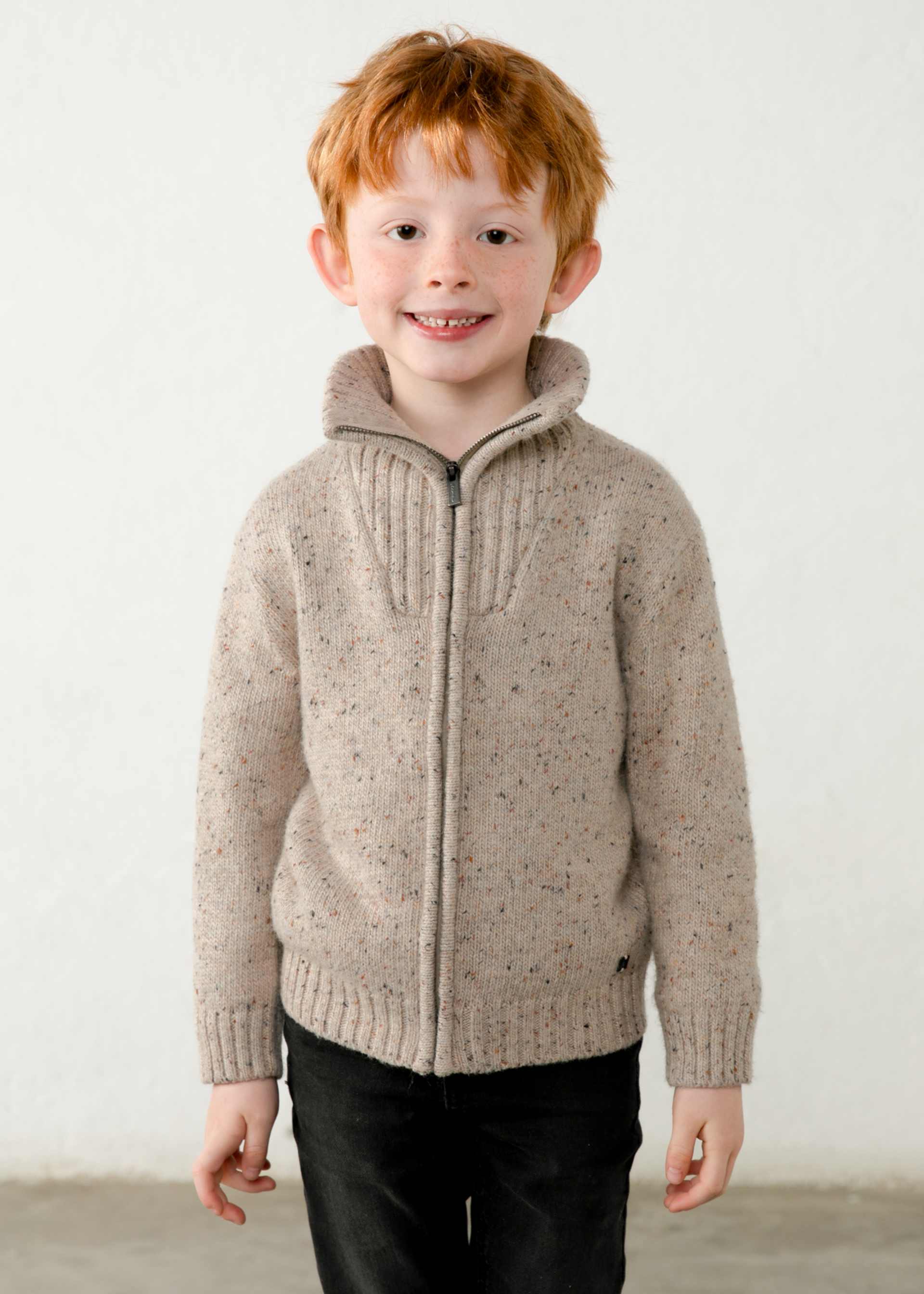 Boy Knit Zip-Up Sweatshirt