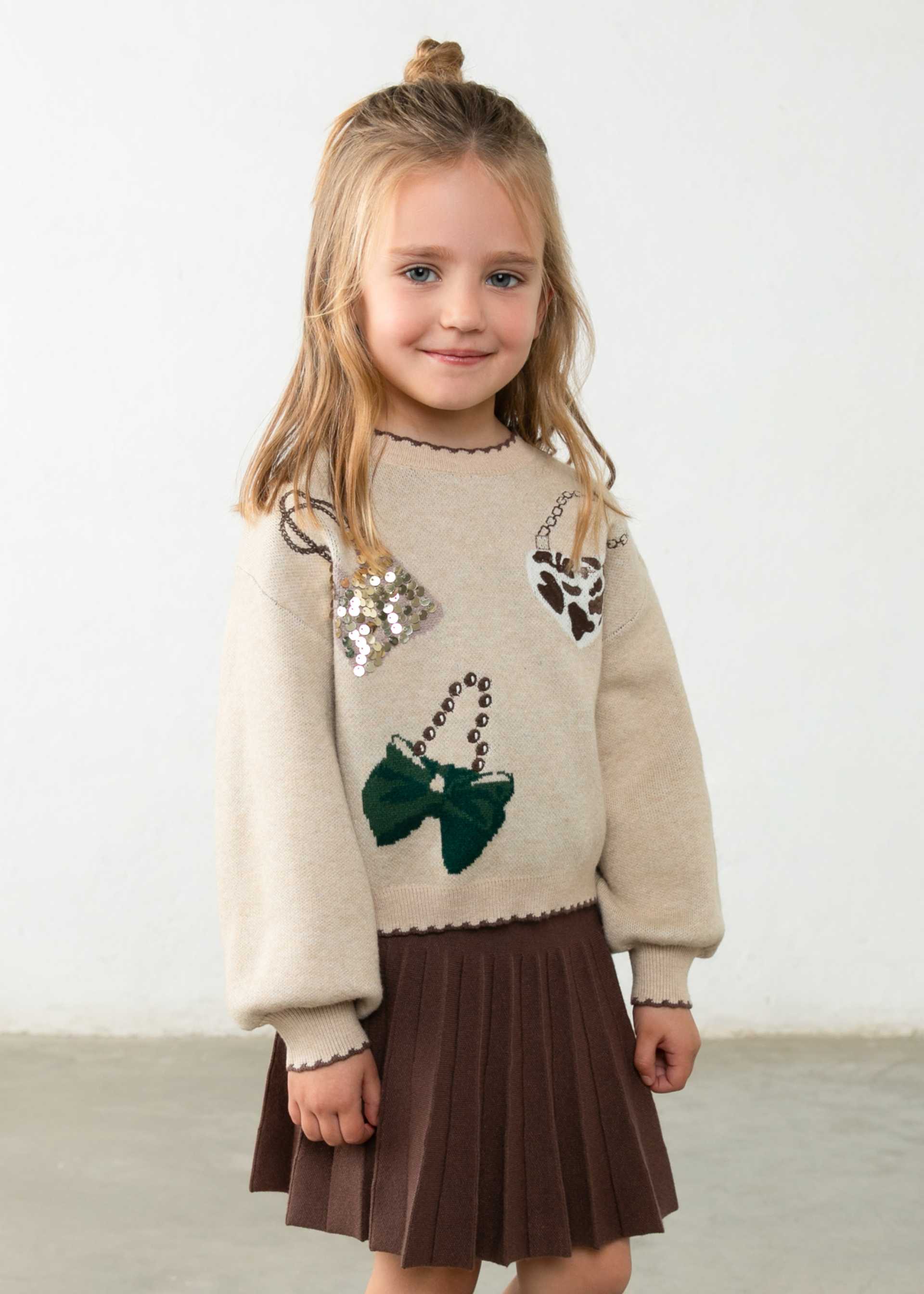 Completo gonna e maglione bambina