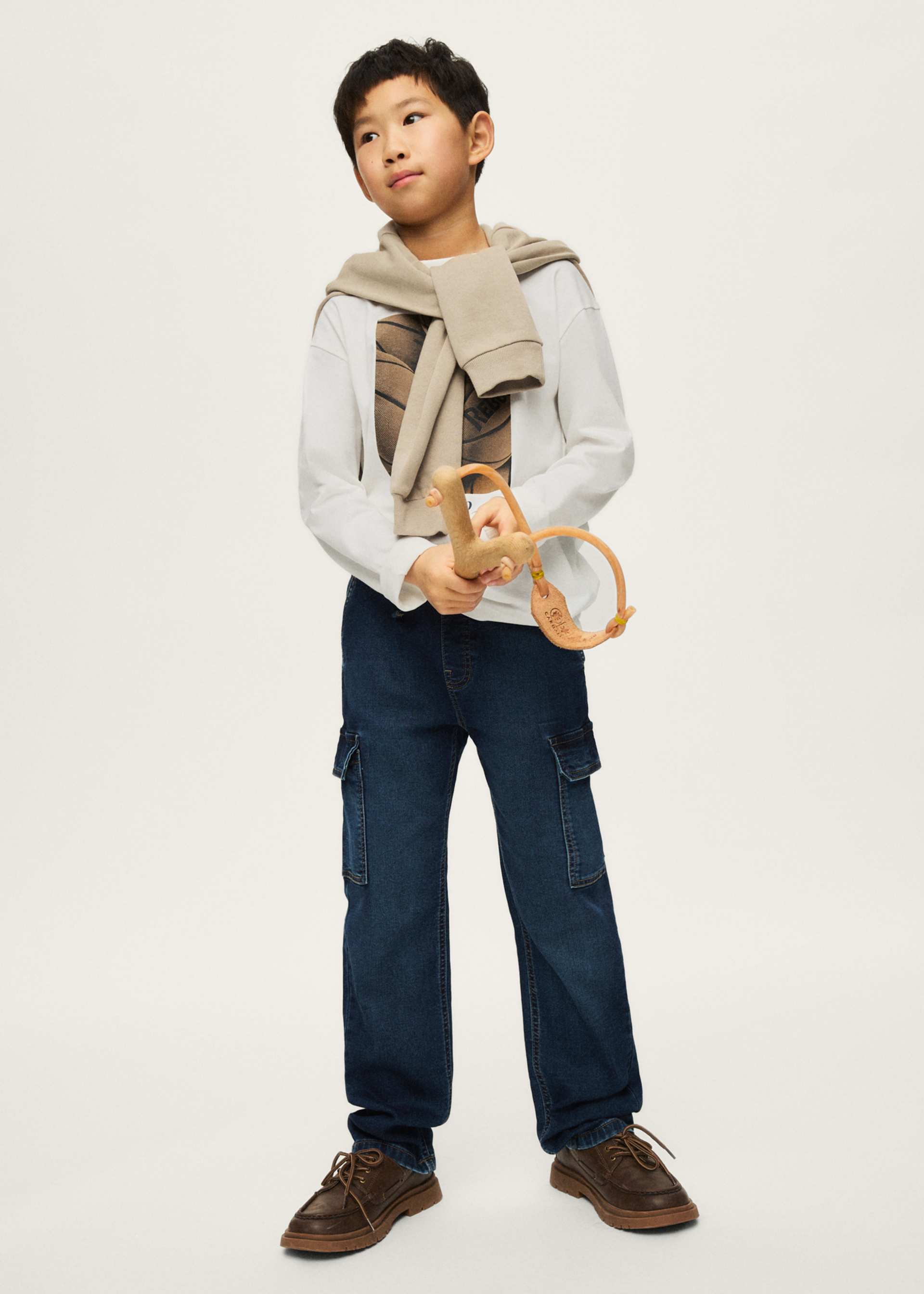 Pantalon jogger en denim garçon