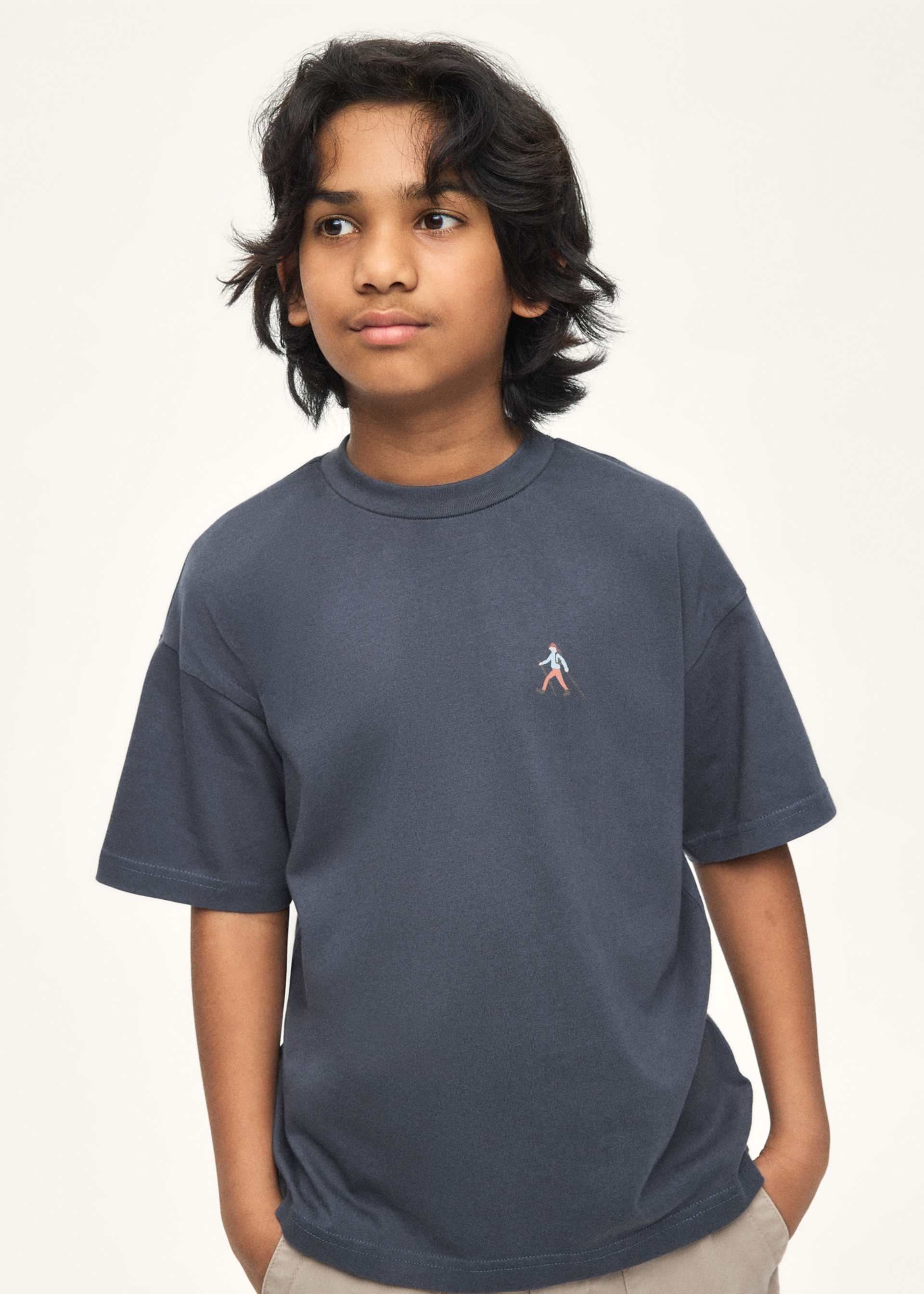 T-Shirt Text-Aufschrift Jungen