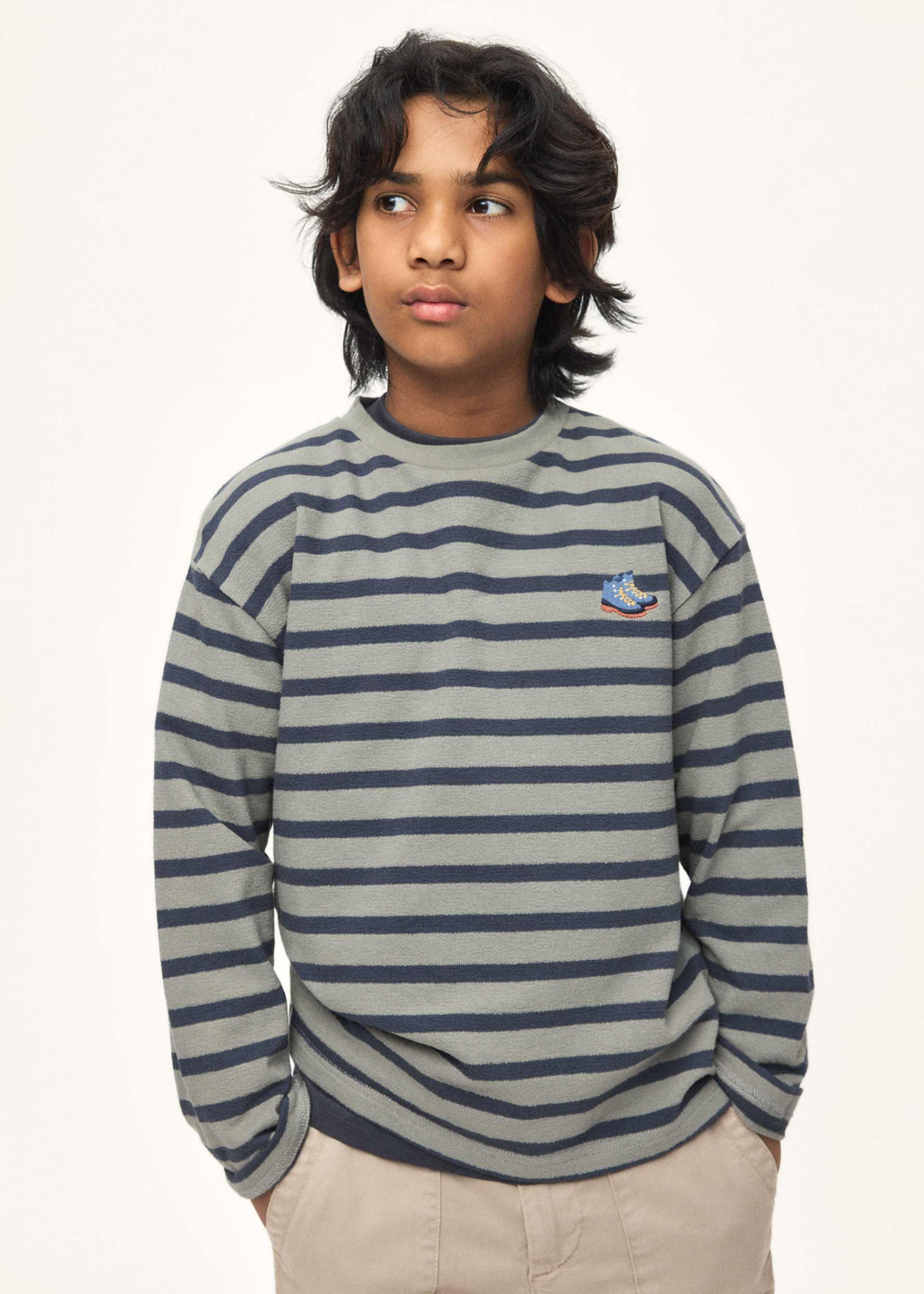 T-shirt rayé Boston Kids garçon