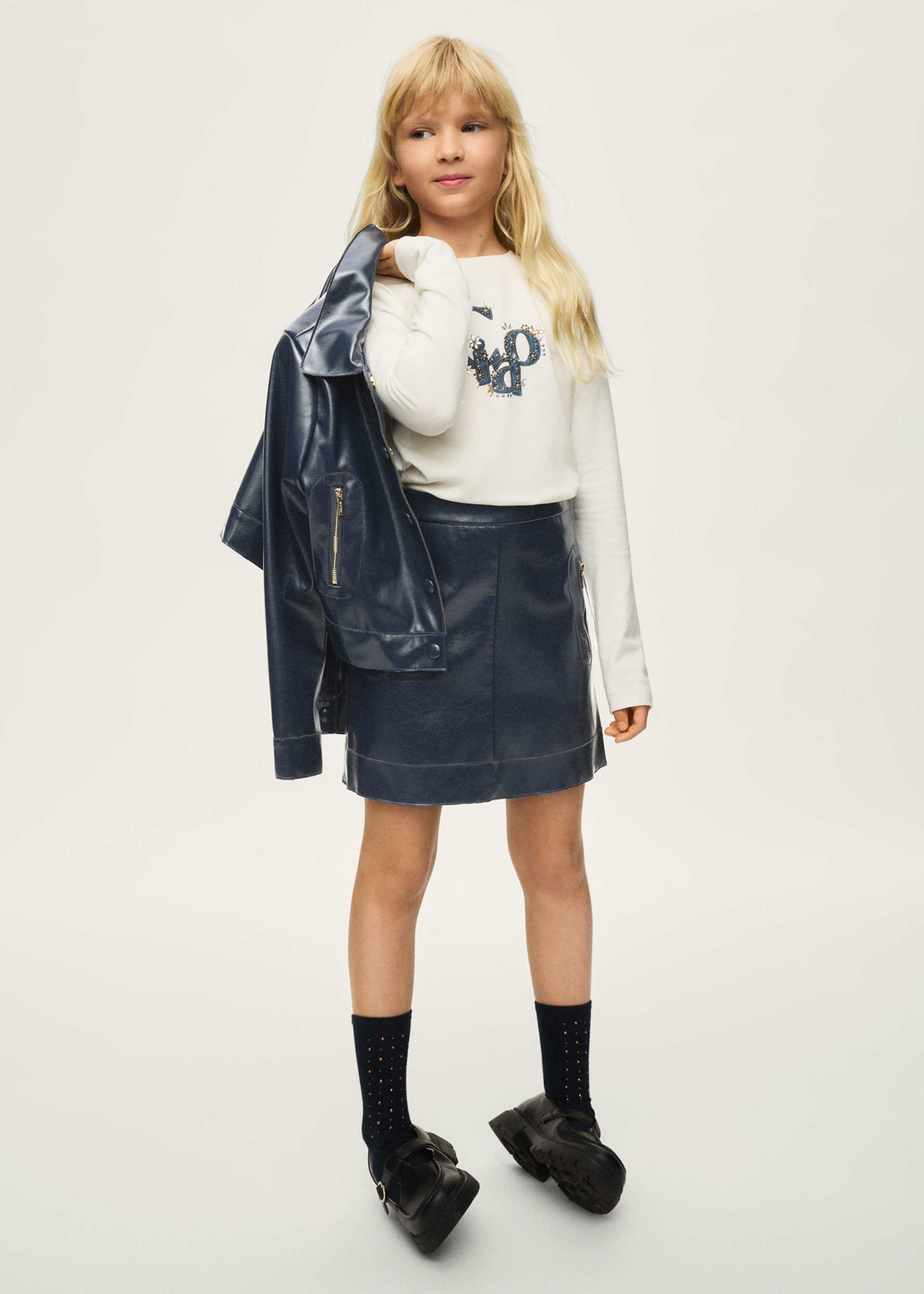 Girl Patent Leather Skirt