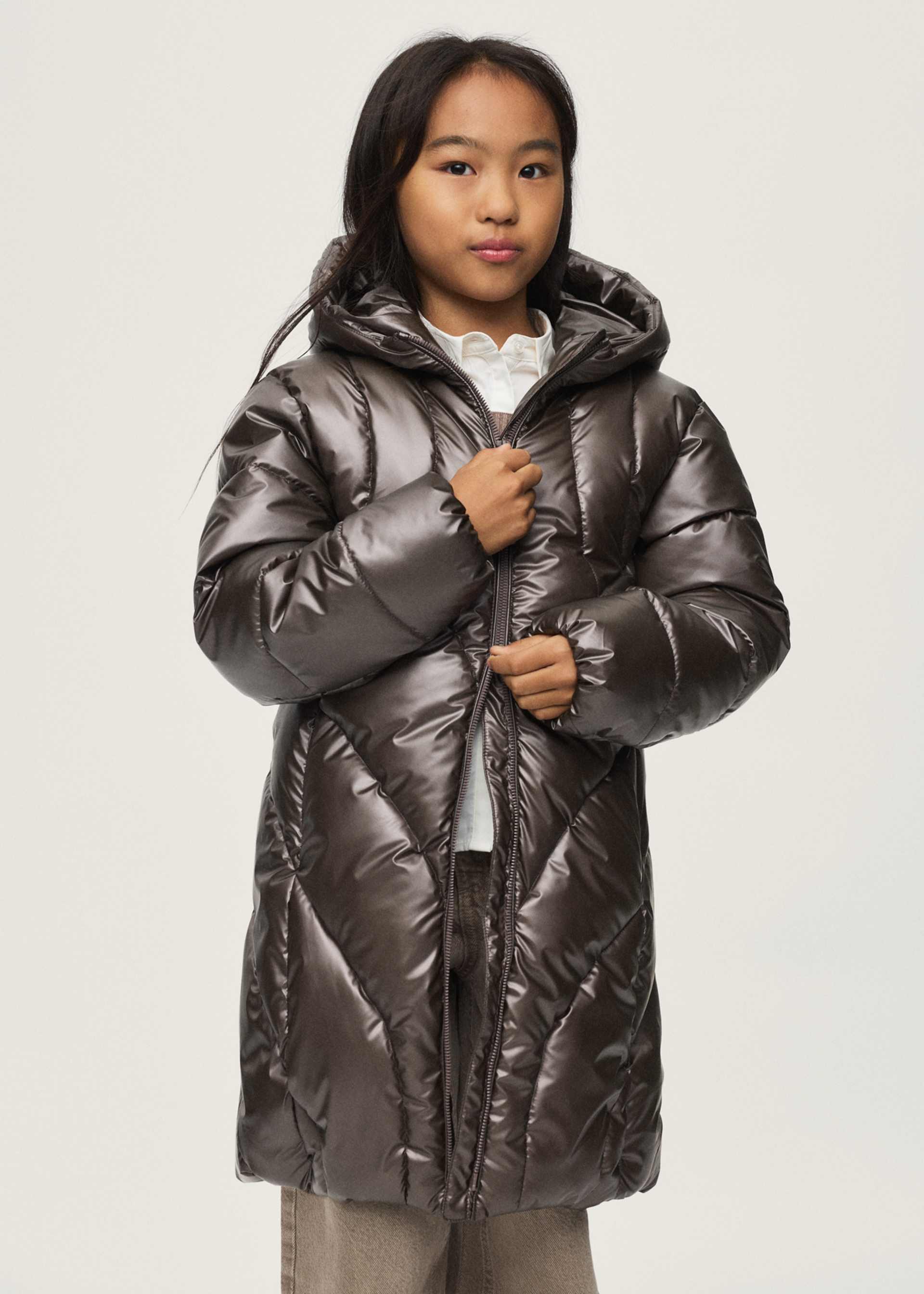 Lange Winterjacke gesteppt Teenager Mädchen