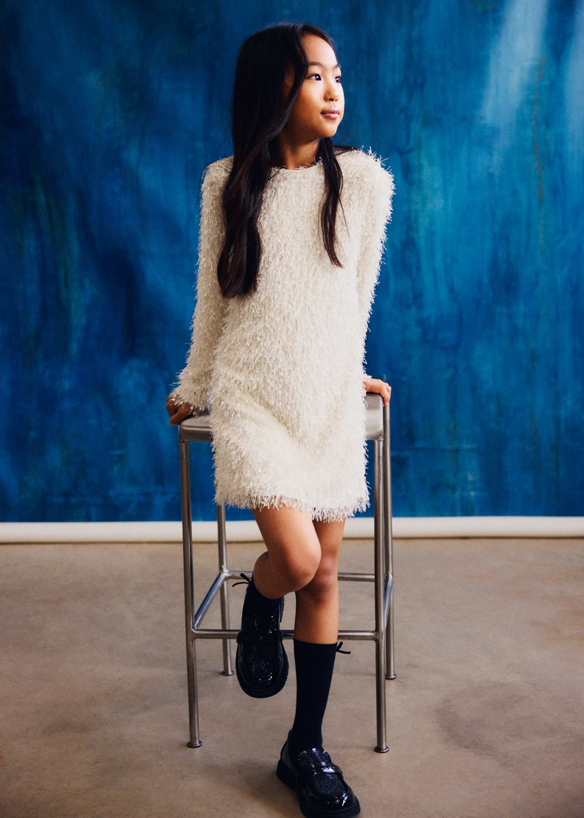 Robe à franges fille