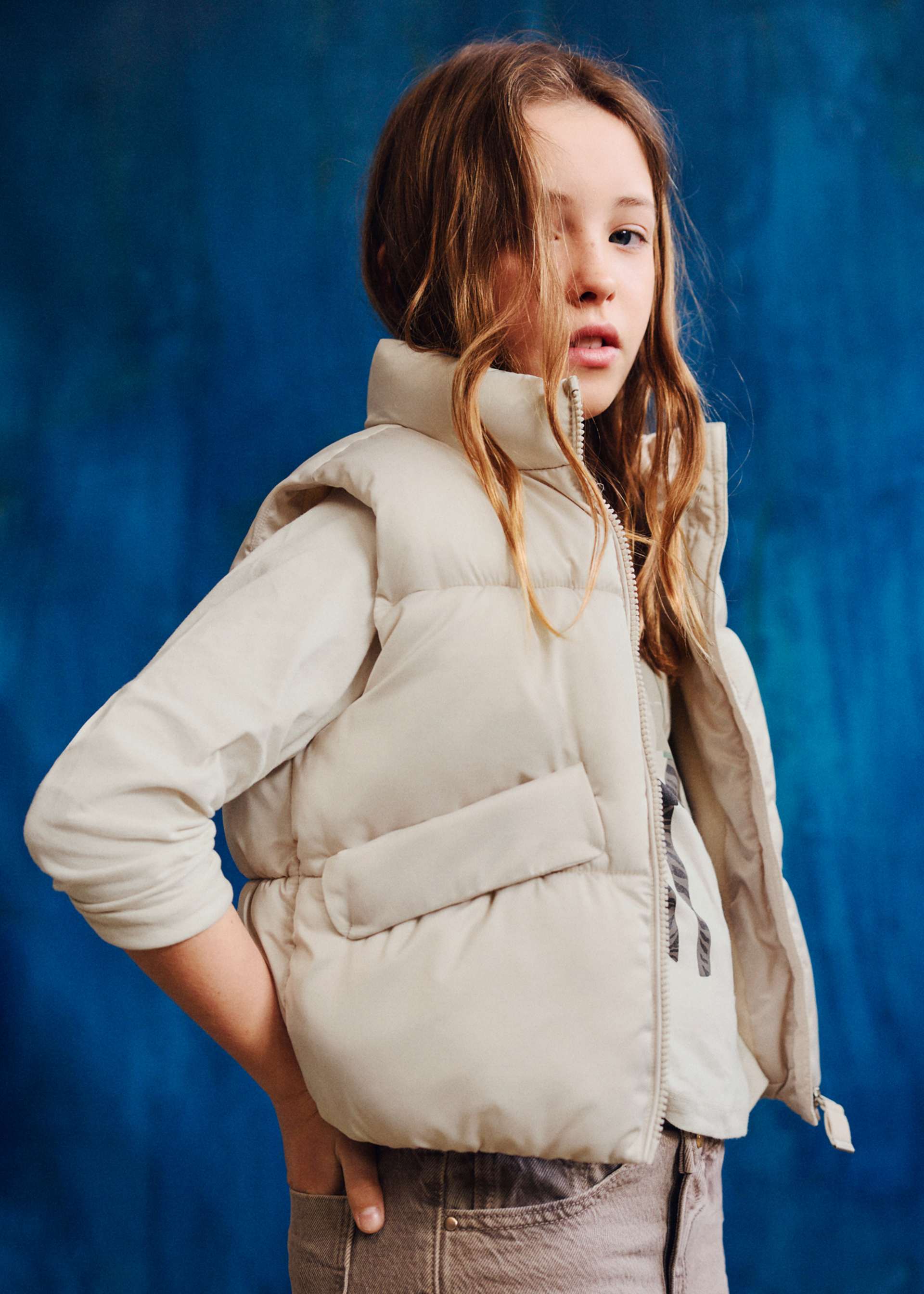 Gilet satinato ragazza