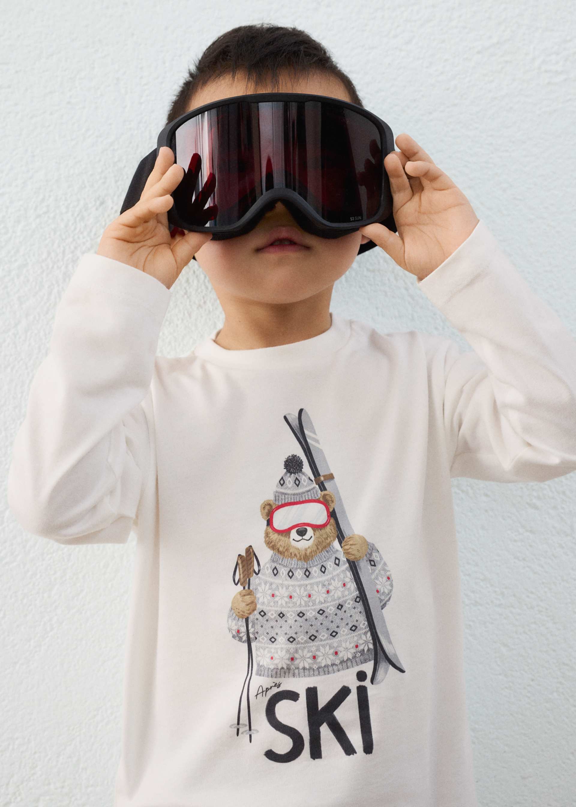 Camisola urso esqui menino
