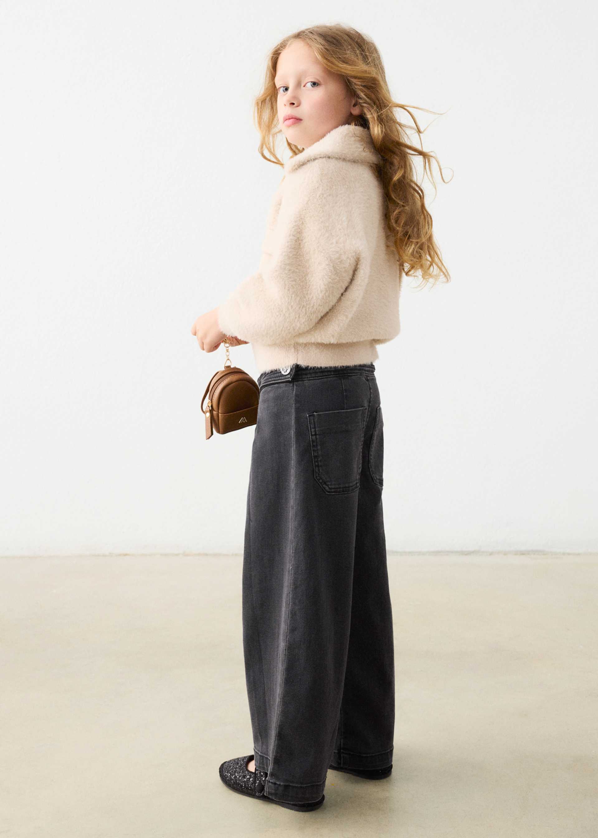 Pantalón vaquero wide leg niña