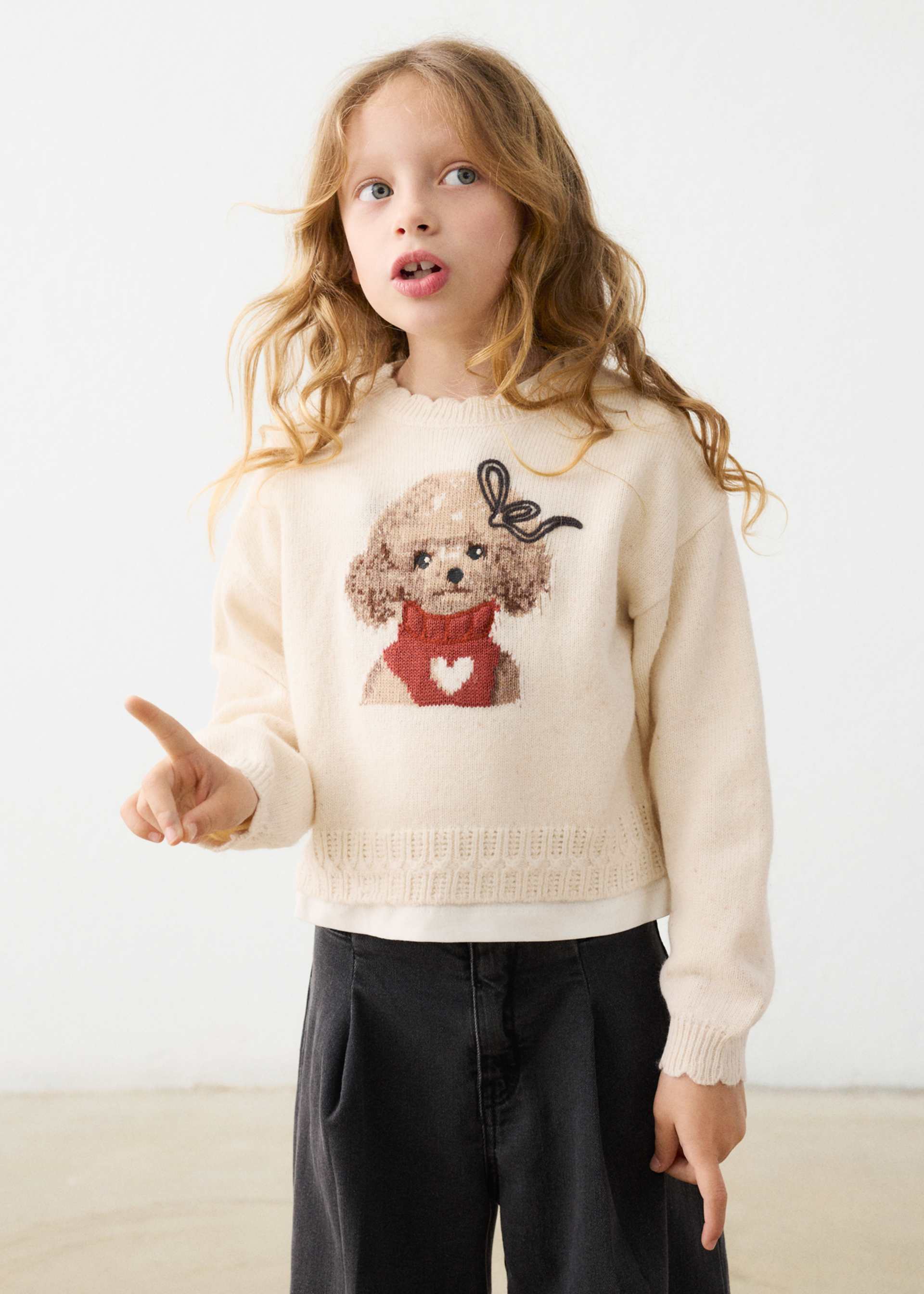 Pulover intarsia fetita