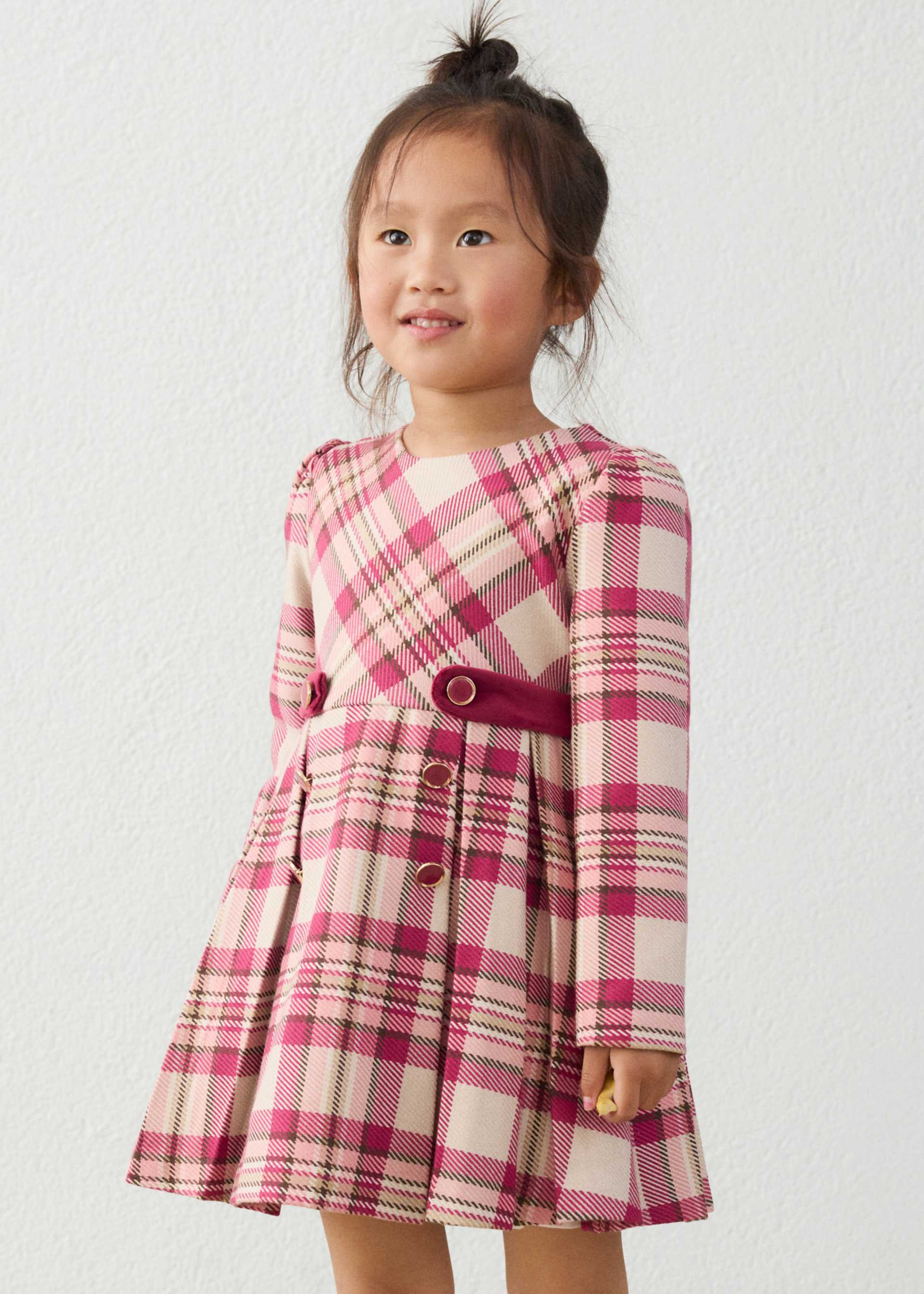 Girls' checked dress