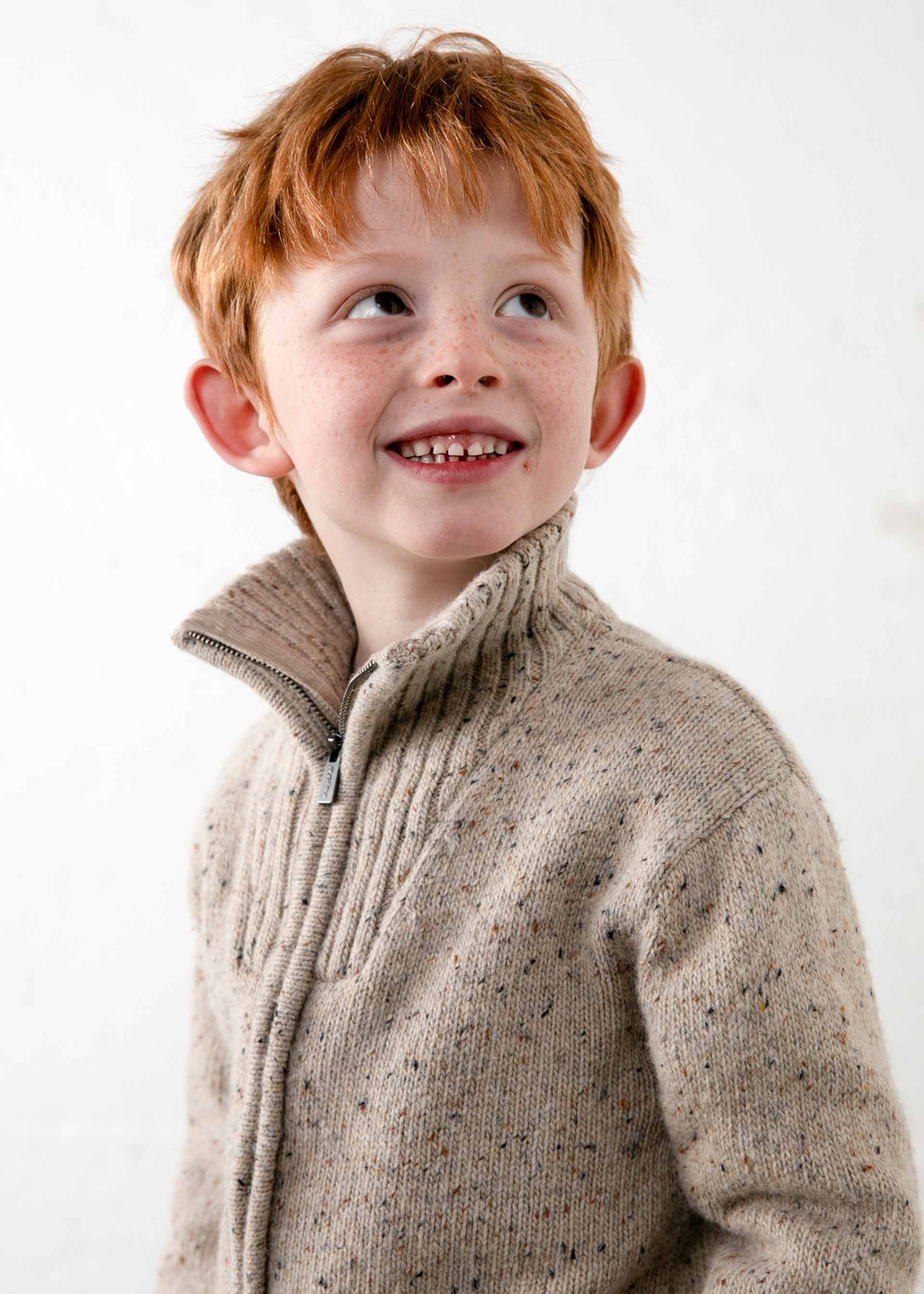 Boy Knit Zip-Up Sweatshirt