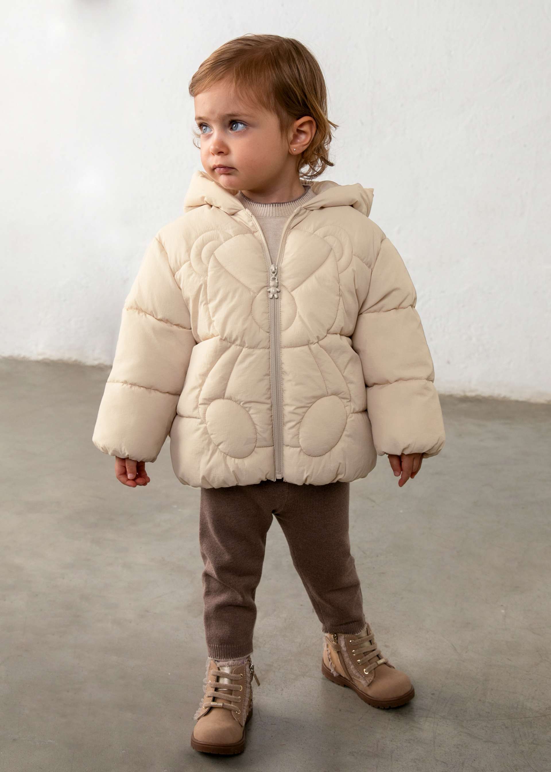 Baby Quilted Teddy Bear Puffer Jacket