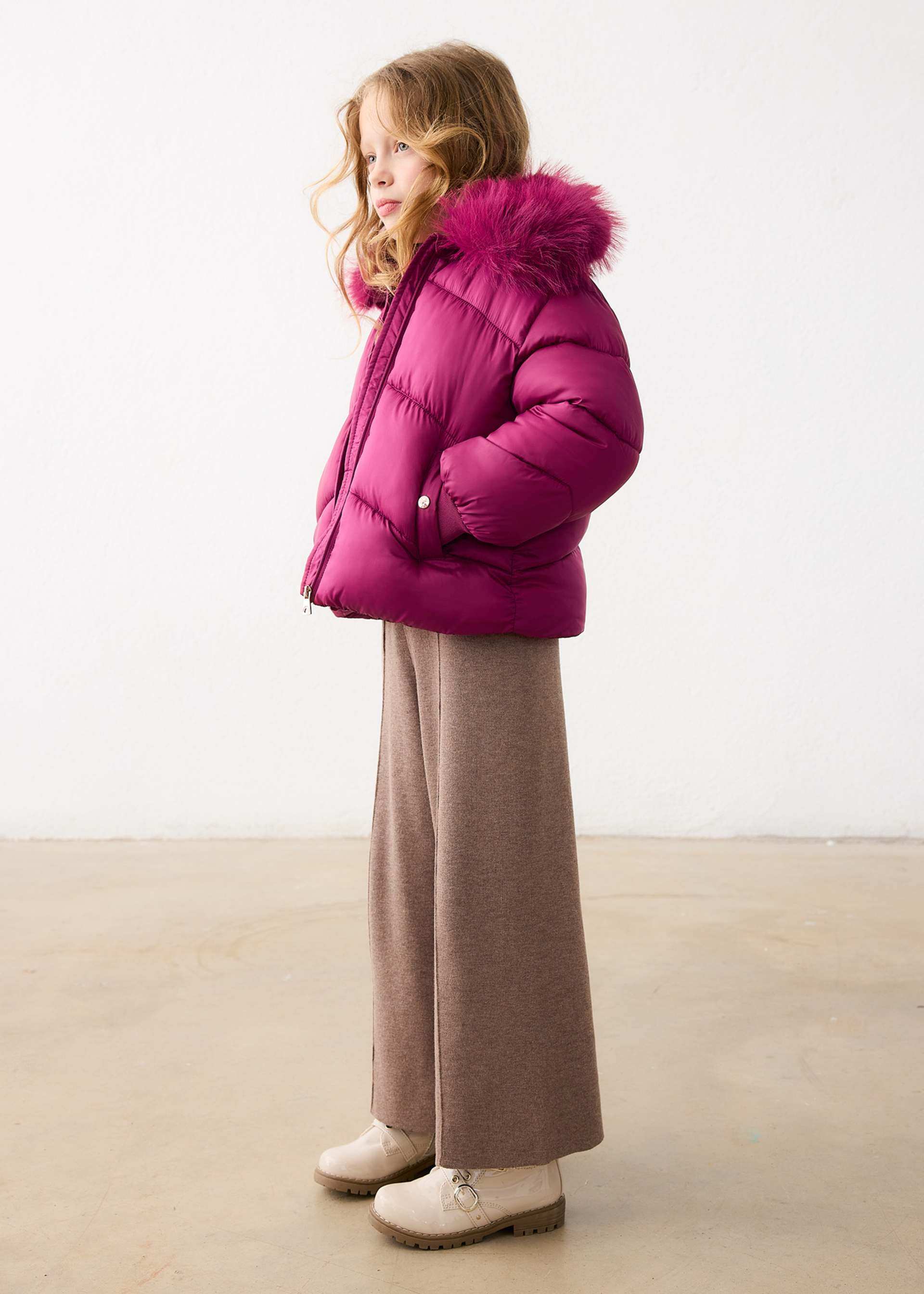 Chaquetón cuello pelo niña