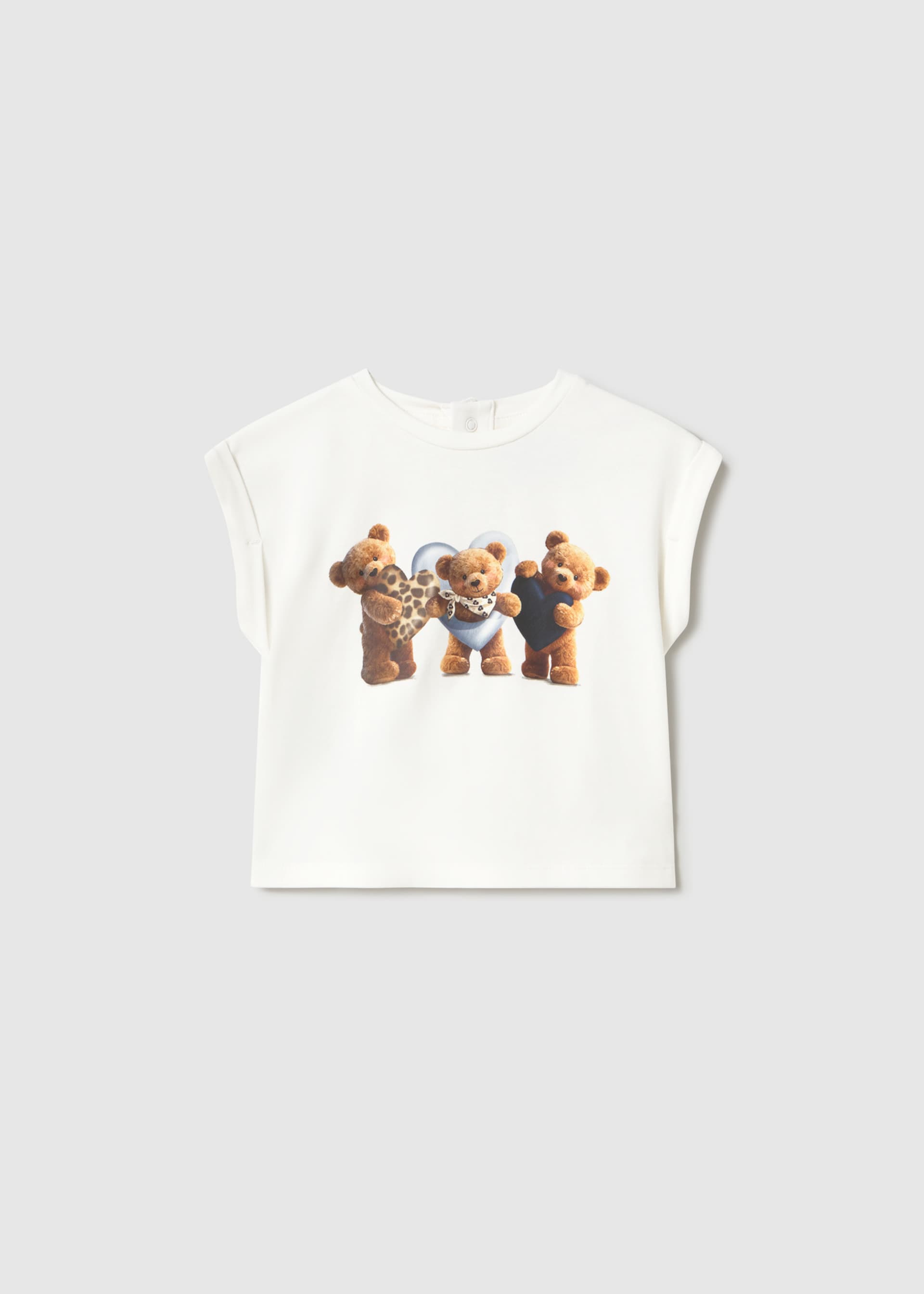 Maglietta print orso bimba