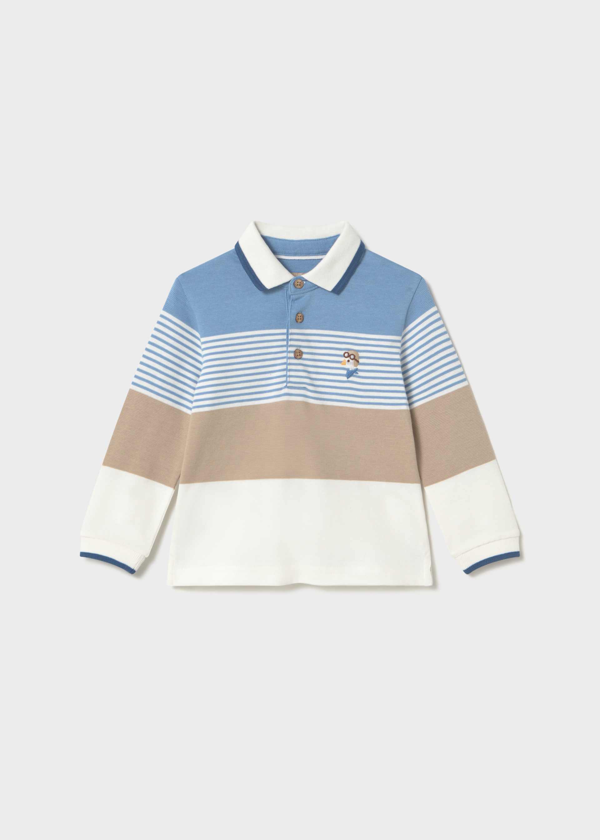 Polo w kontrastowe pasy dla niemowlęcia