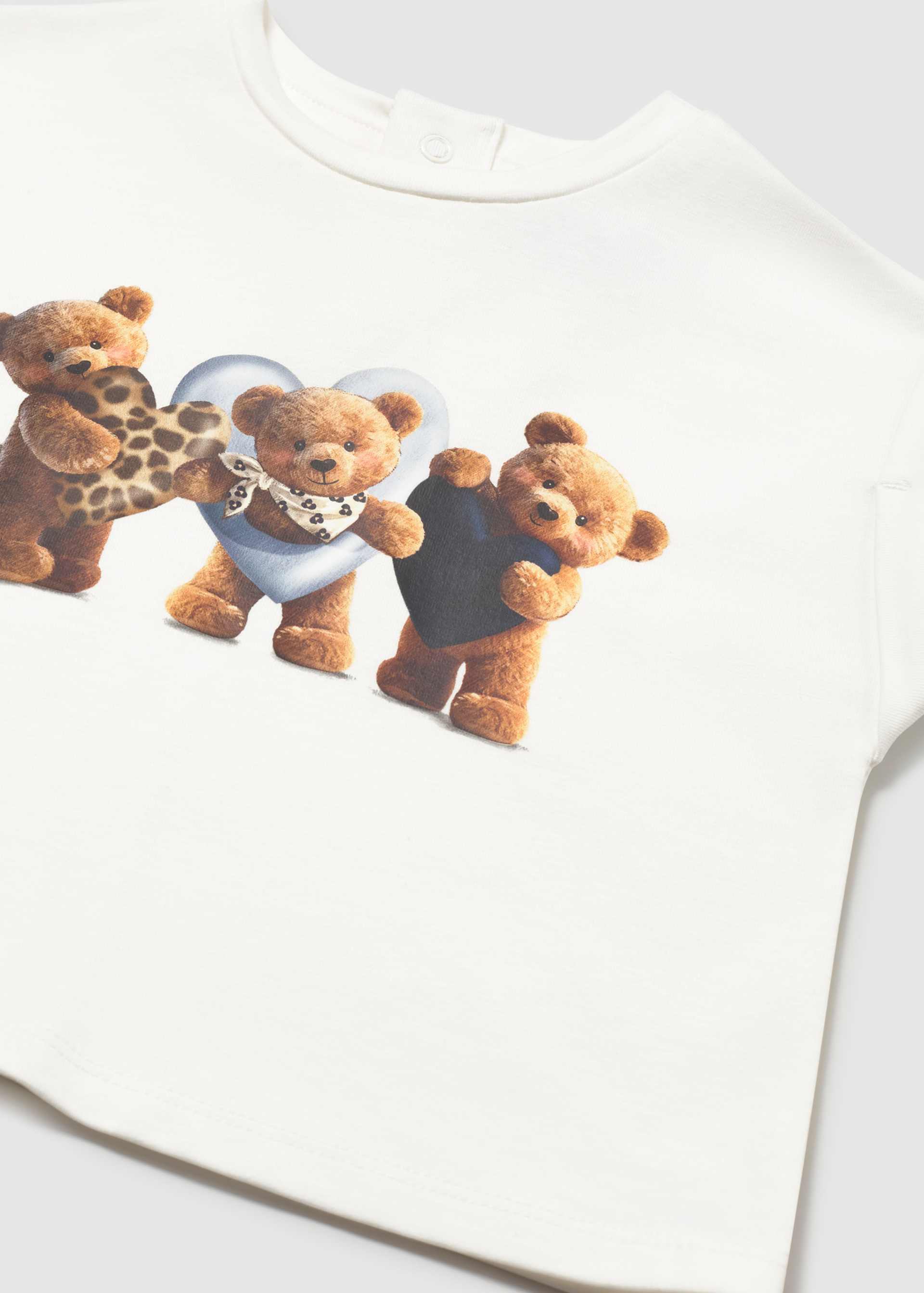 Maglietta print orso bimba