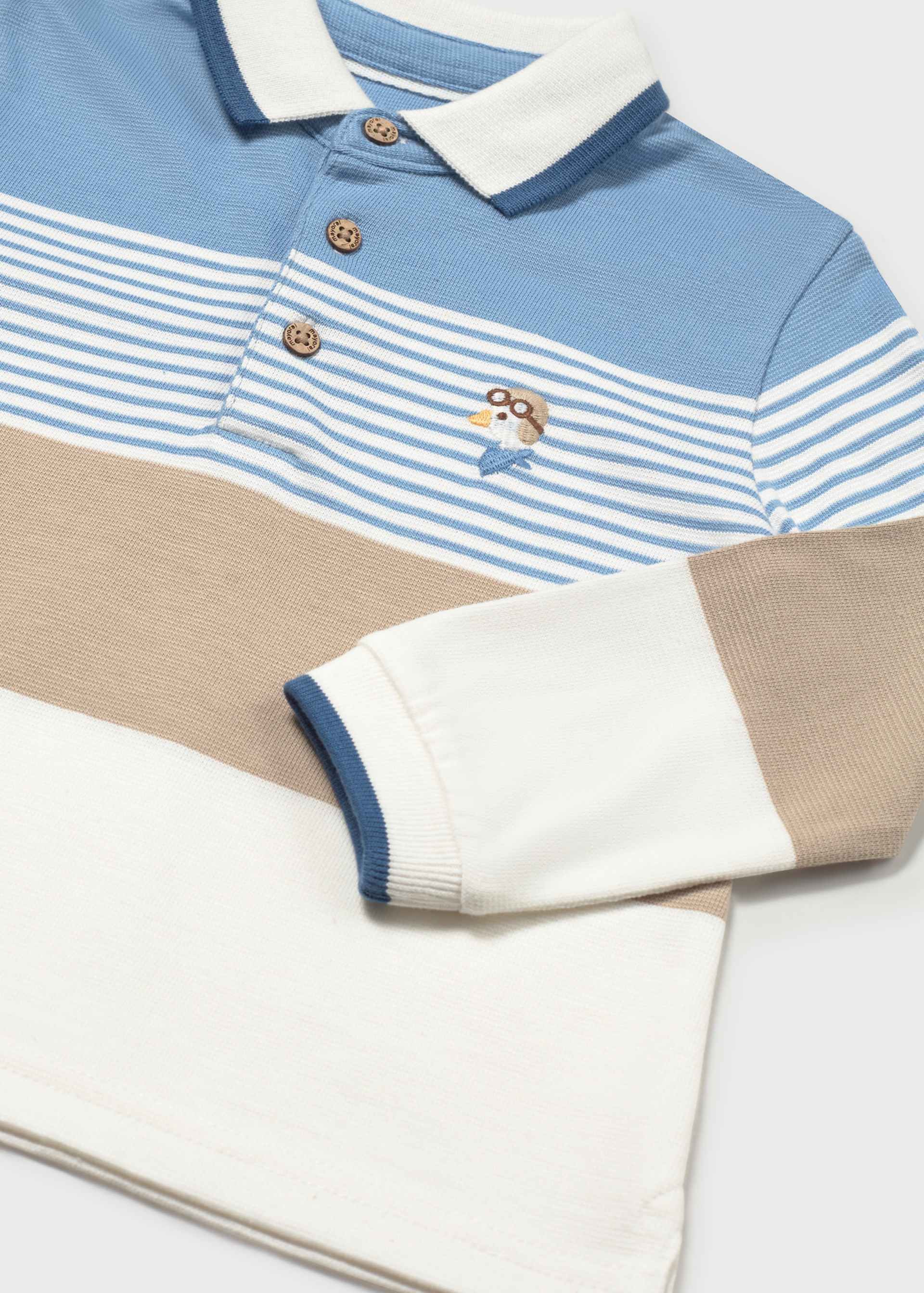 Polo w kontrastowe pasy dla niemowlęcia