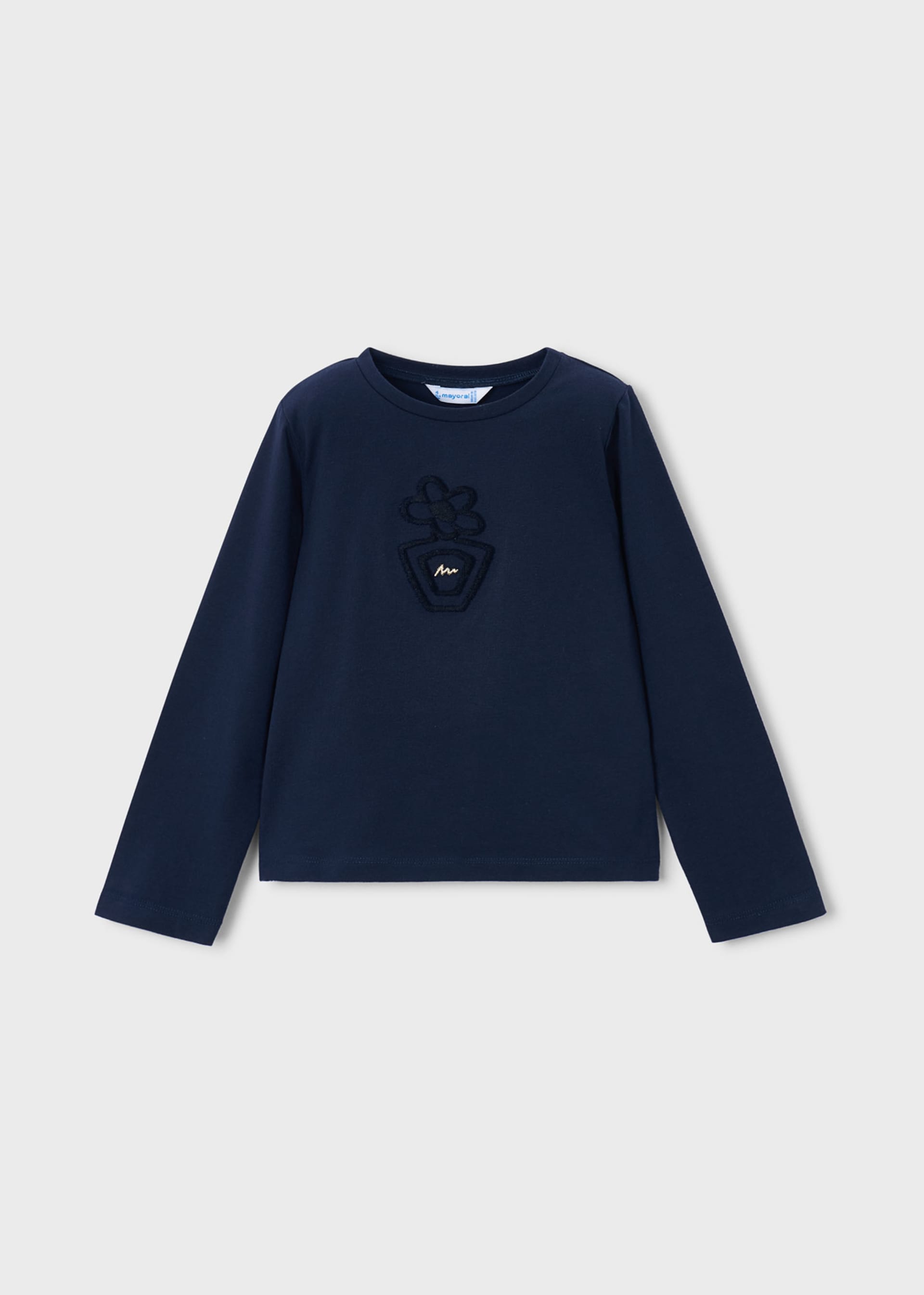 Camisola básica flor menina