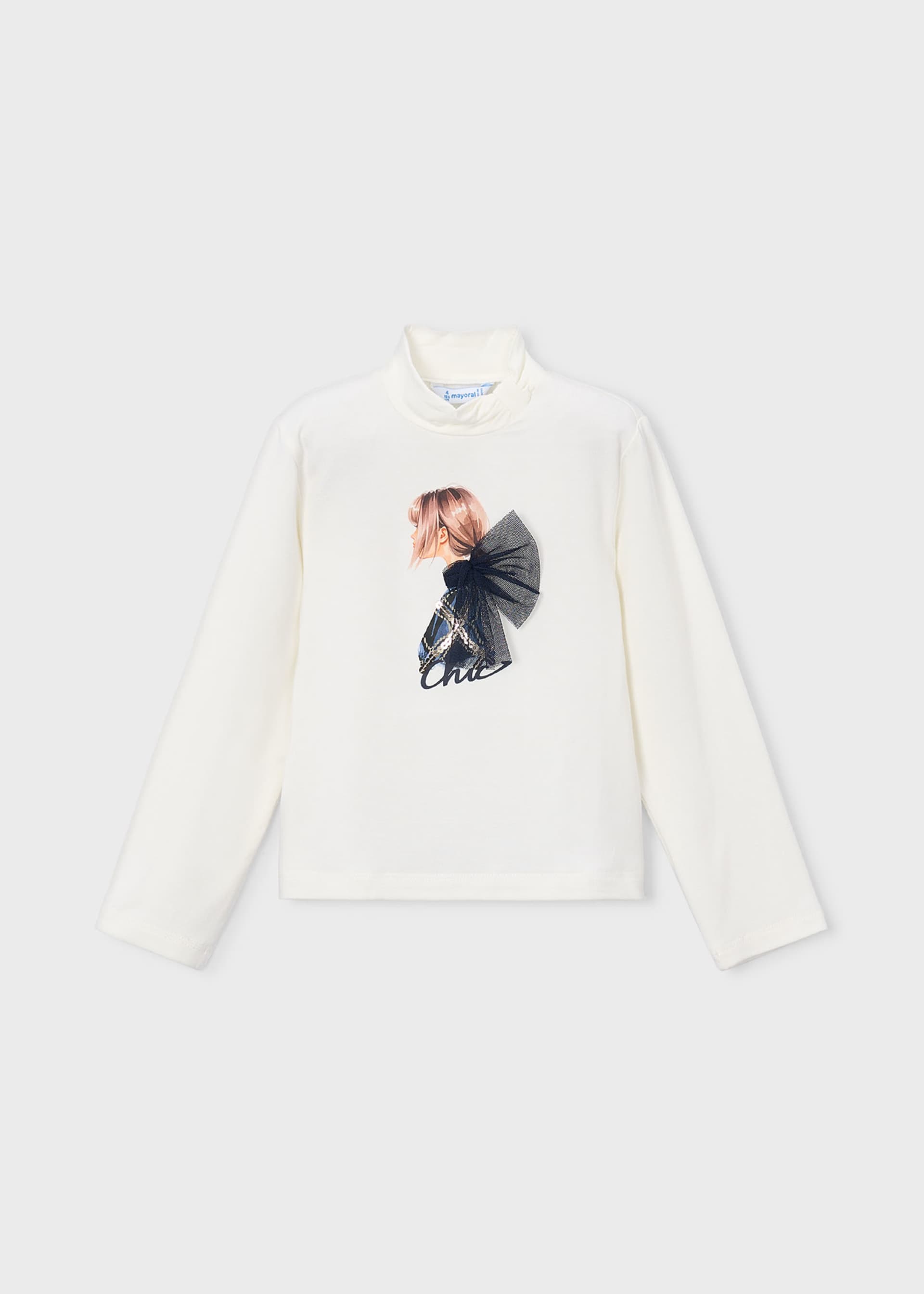 Girl Graphic high-collar T-shirt